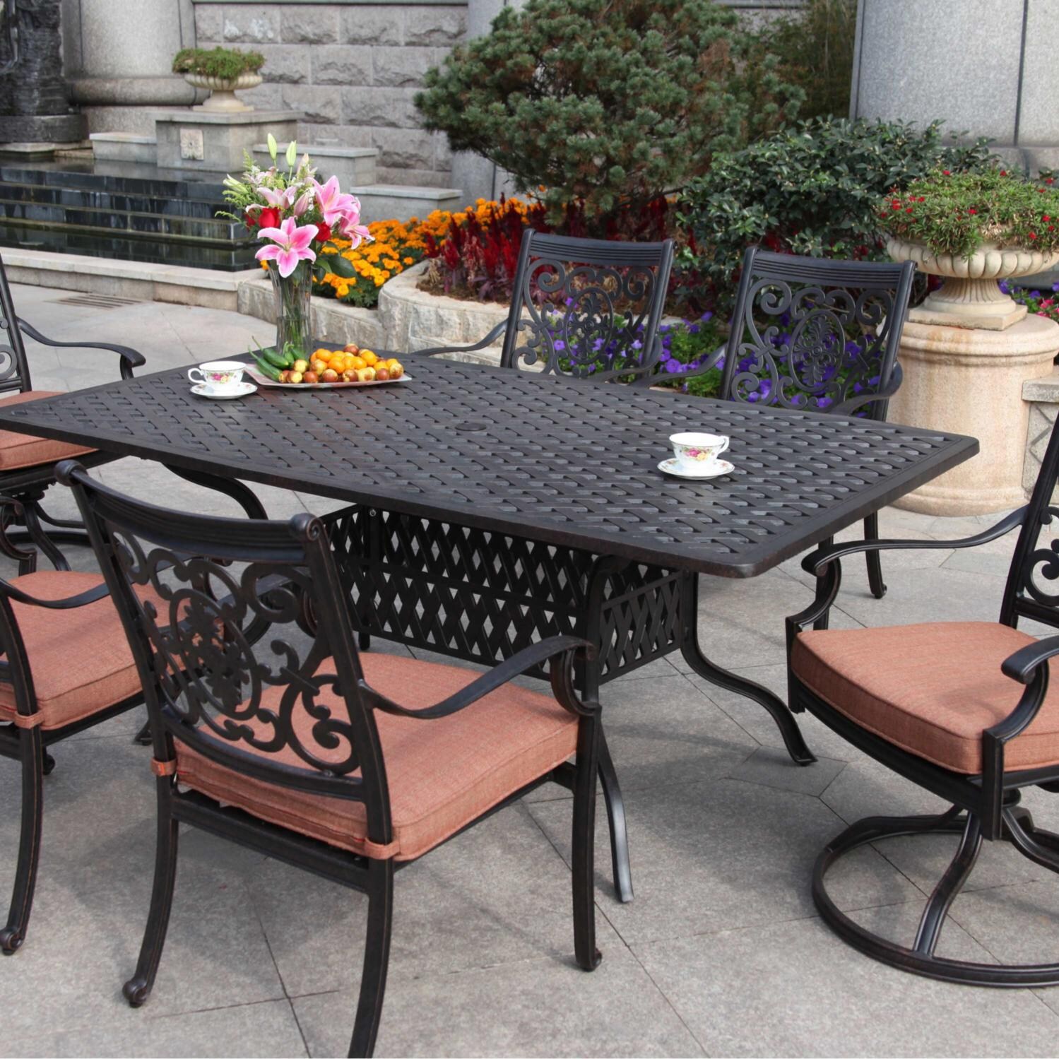 Darlee St. Cruz Patio Dining Set - Seats 6 thumbnail