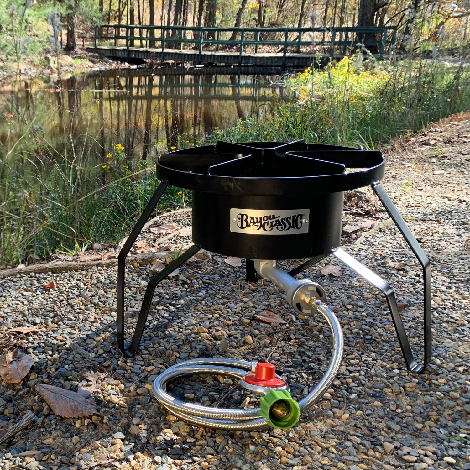 Bayou Classic High Pressure Outdoor Stove With Windscreen - SP10 - Burner by River thumbnail