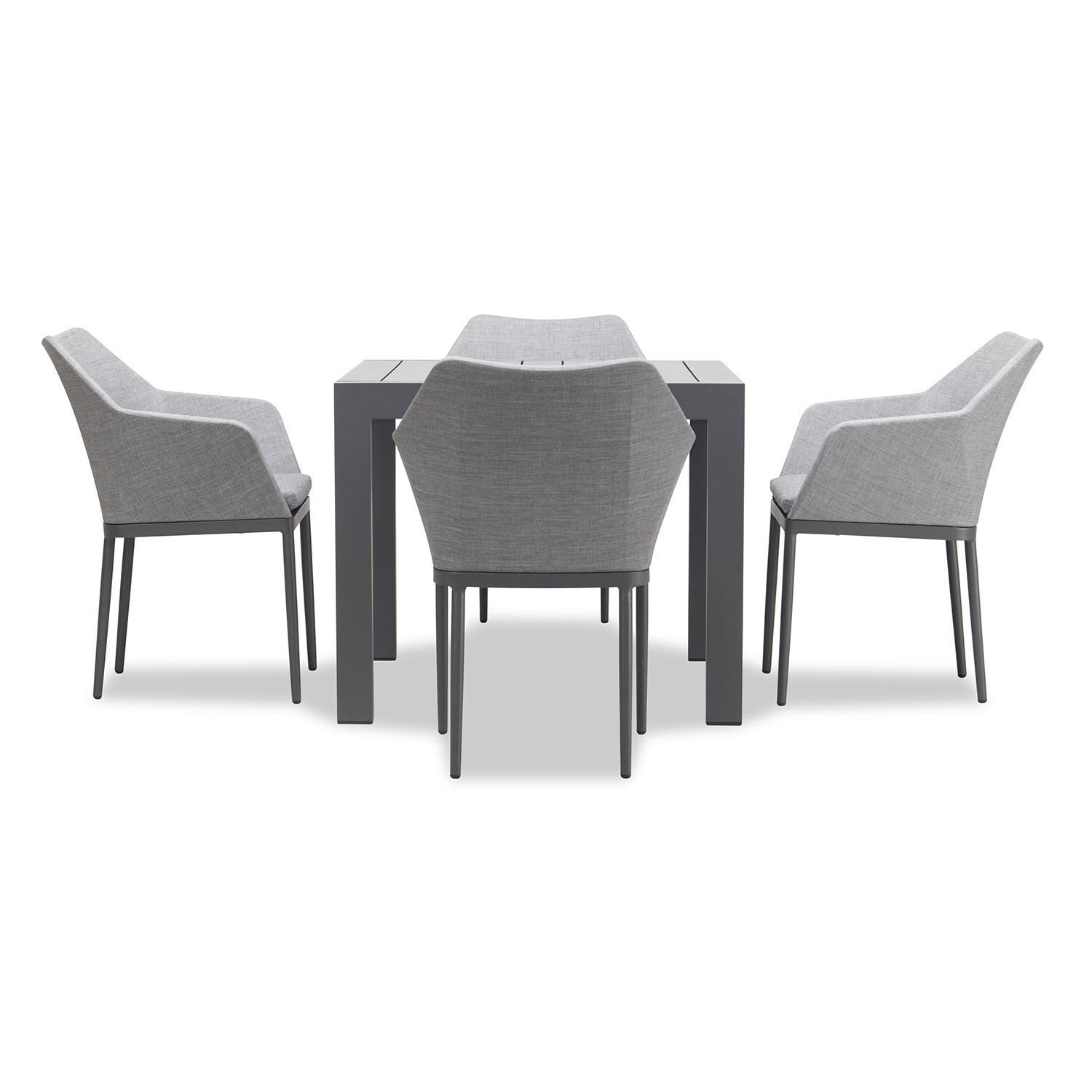 Starlook Bay 4 Seat Square Dining Table in Slate by Lakeview - Front View - White Background thumbnail