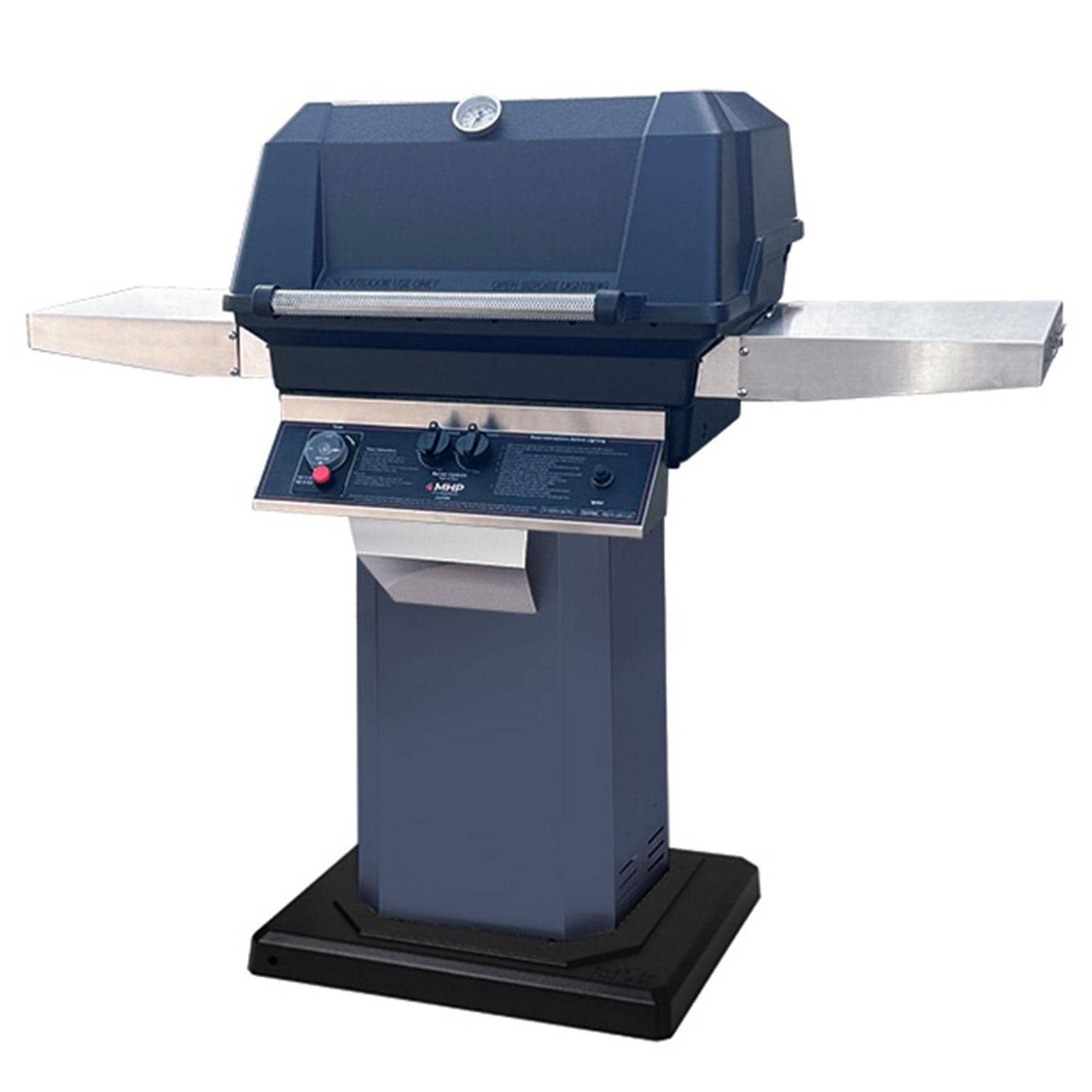 MHP Natural Gas Timer Grill w/ Chicago Blues Grill Column & Permanent Base