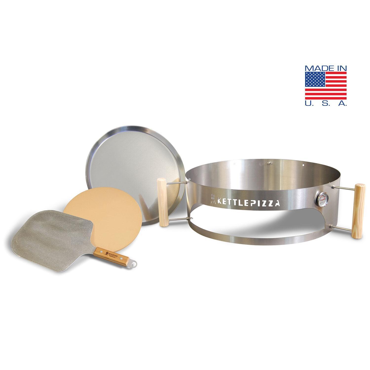 KettlePizza KPDU-22 Deluxe USA Pizza Oven Kit For 22-Inch Charcoal Kettle Grills - Included in Kit - White Background thumbnail