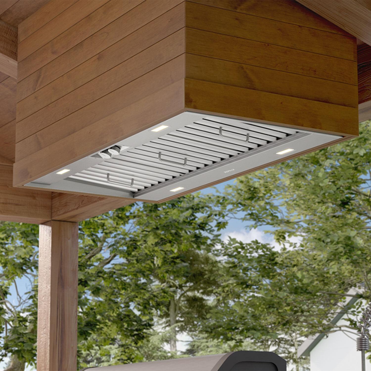 Zephyr AK9846BS 48-Inch Spruce Outdoor Wall Hood Insert - Insert Vent View - Lifestyle thumbnail