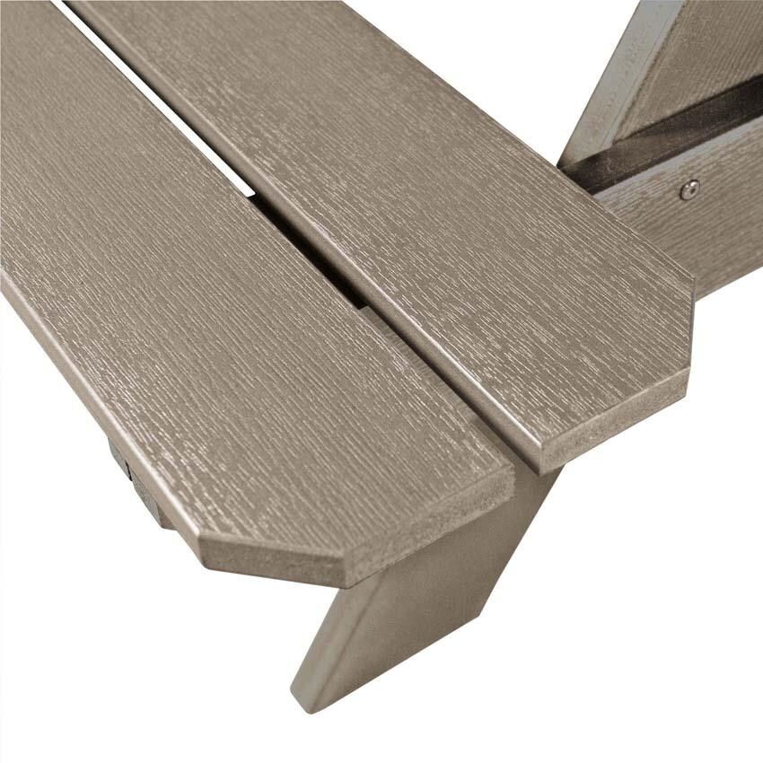 Lookwood 71 Inch Woodland Brown Polyresin Picnic Table By Lakeview Outdoor Designs - Bench - Detail