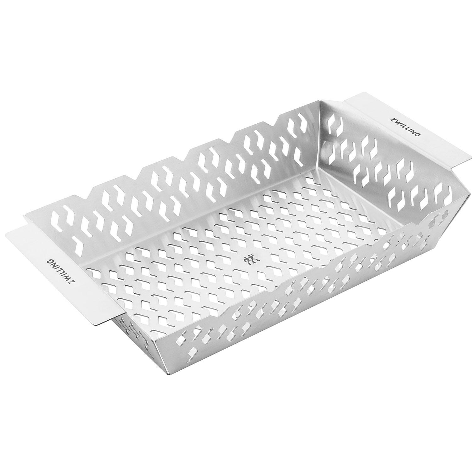 Zwilling Henckels Cutlery 1026136 BBQ+ Stainless Steel Grill Basket - Medium - Display - White Background thumbnail