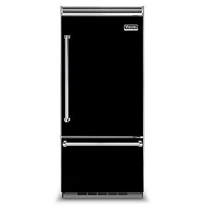 Viking Professional 5 Series 36-Inch 20.4 Cu. Ft. Built-In Left Hinge Bottom Freezer Refrigerator - Black - VCBB5363ELBK