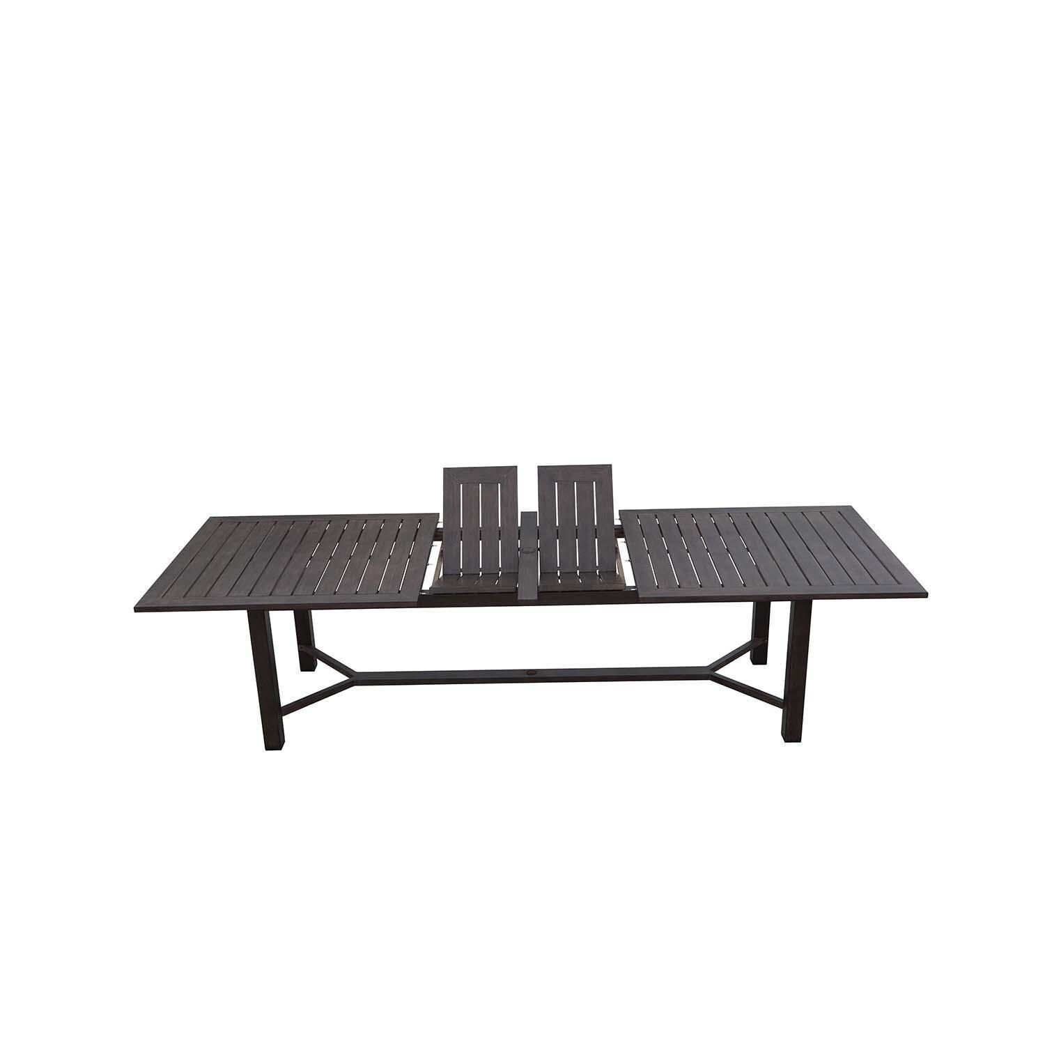 Atlantis 114 X 91 Inch Rectangle w/ Extension Walnut Aluminum Dining Table By Darlee- Table Extension - Detail thumbnail