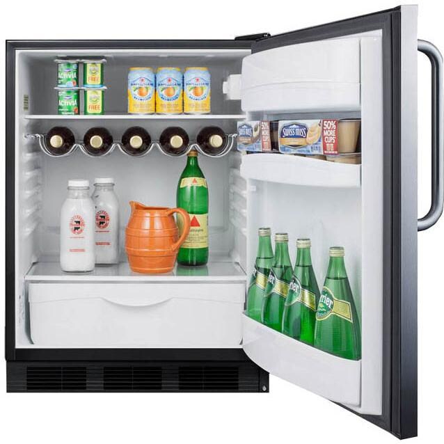 Summit 5.5 Cu. Ft. Built-In / Freestanding Refrigerator - Stainless Steel - Full thumbnail
