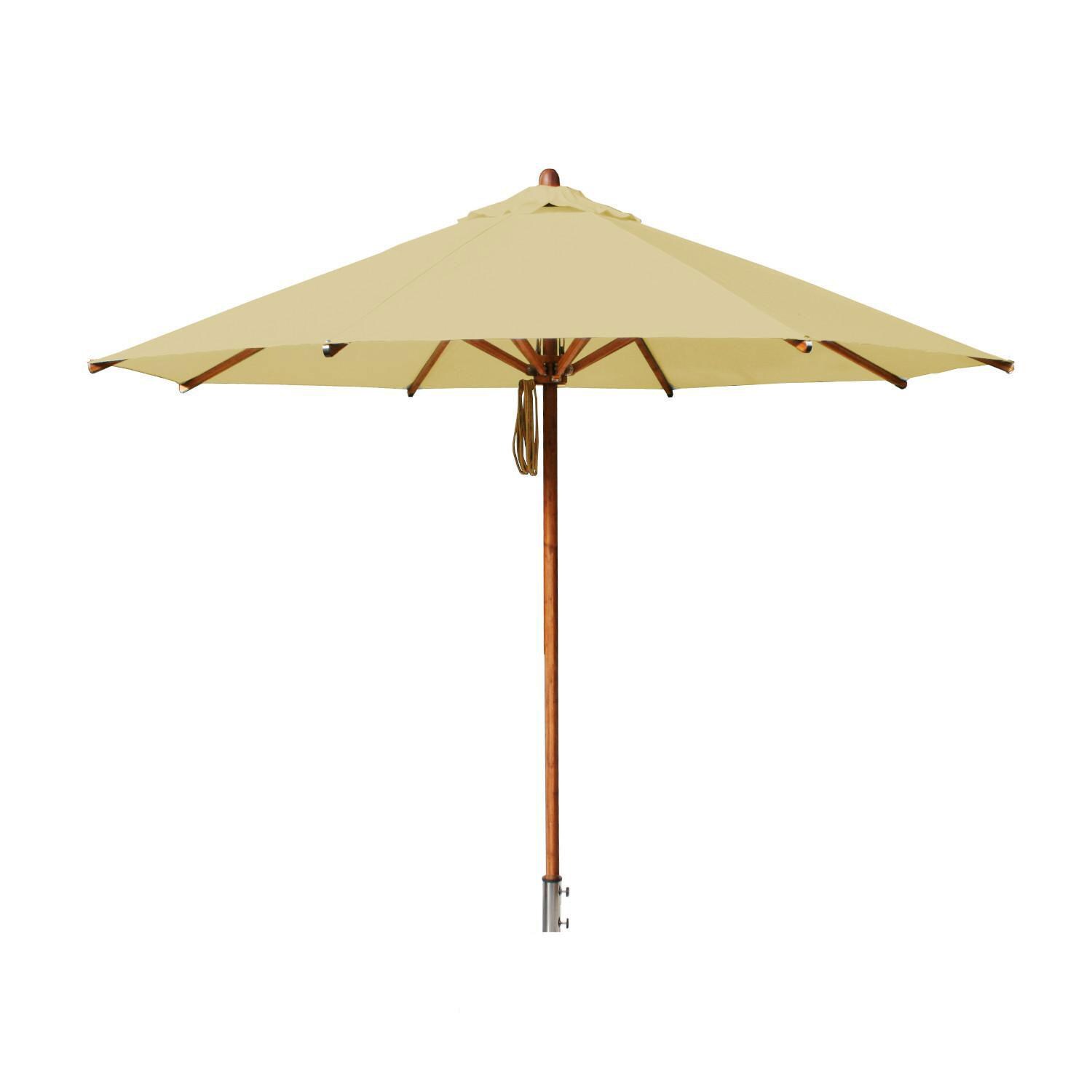 Bambrella Levante 10 Ft. Round Market Umbrella - 2-Inch Pole - Harvest Wheat Canopy