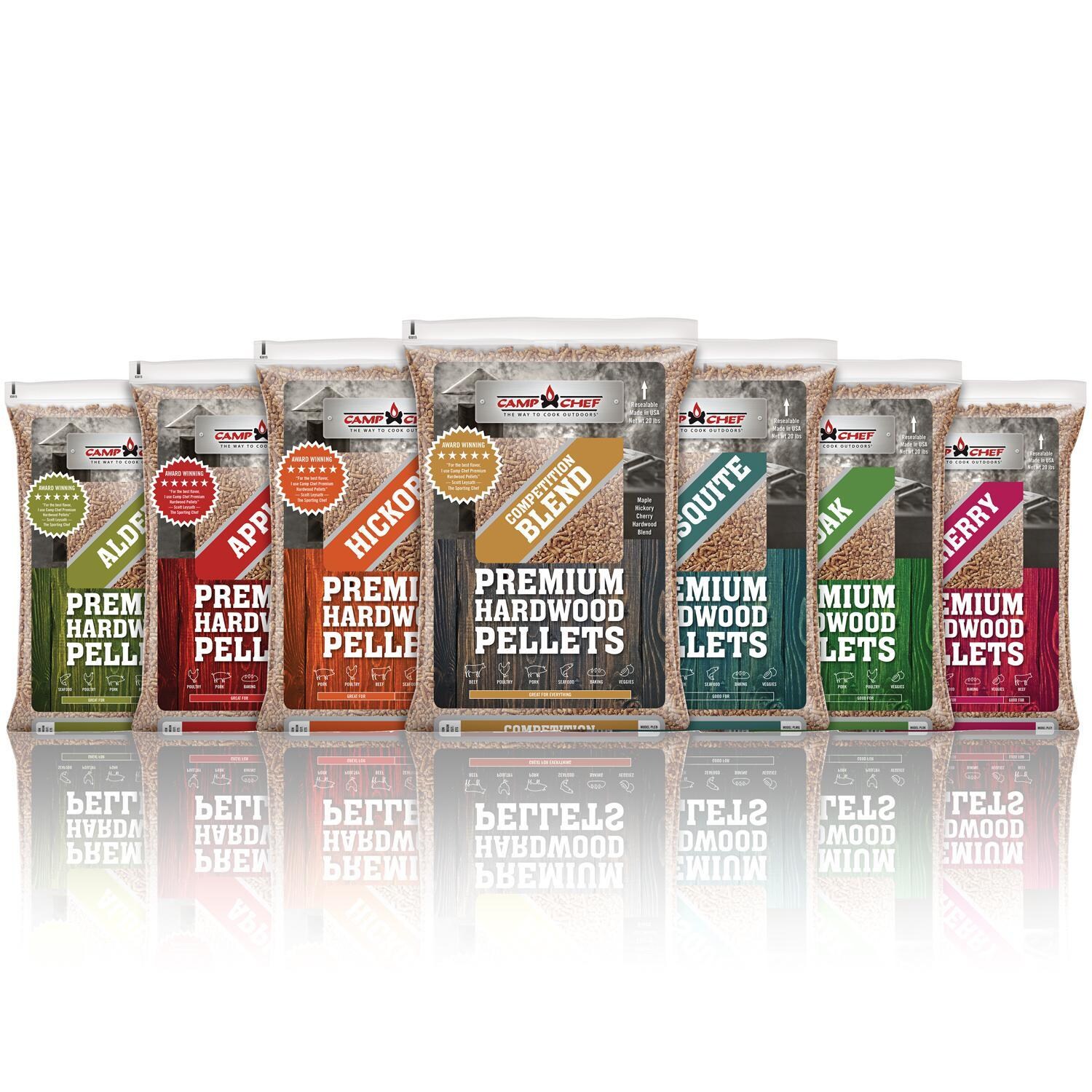 Camp Chef 20 Lb. Premium Hardwood Pellets - Available In A Variety Of Flavors - White Background thumbnail