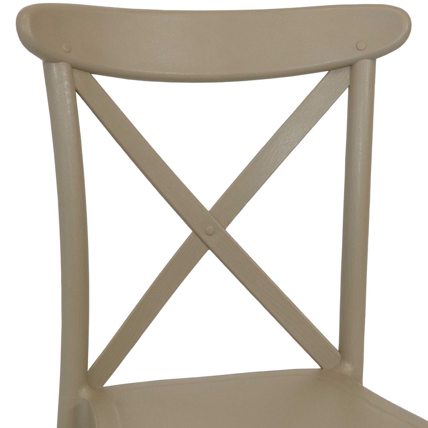 Ultimate Patio Stackable Patio Dining Chair - Coffee - Backrest Detail thumbnail