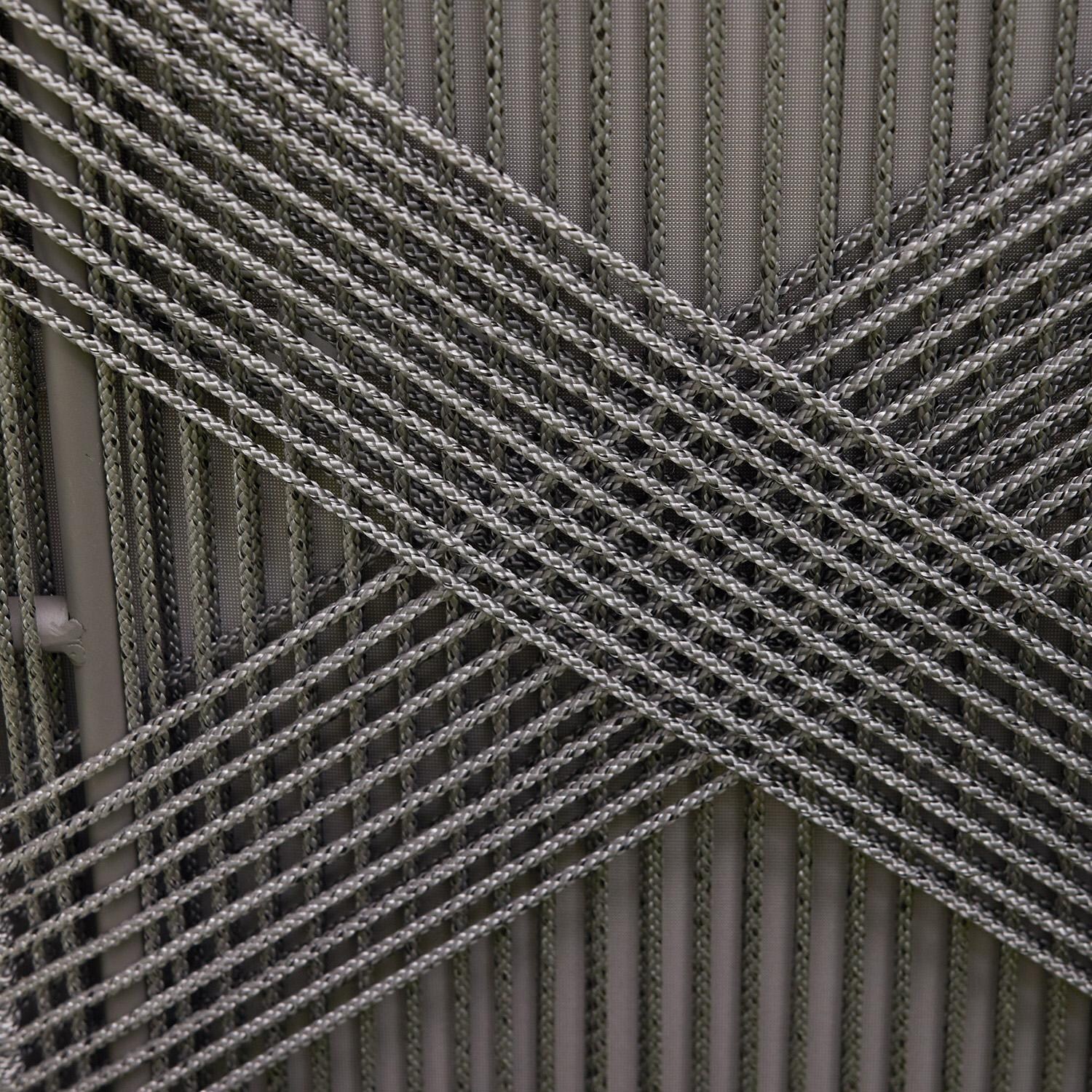 Lakeview Peninsula Way Woven Rope Chaise Lounge in Taupe & White - Rope Detail thumbnail