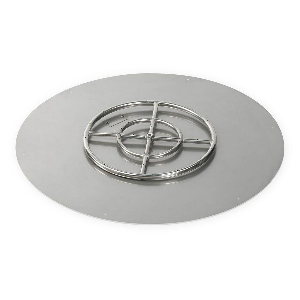 BBQGuys Signature SS-RFP-36-ASBL-LP 36-Inch Round Stainless Steel Flat Pan W/ 18-Inch Propane Gas Fire Ring thumbnail