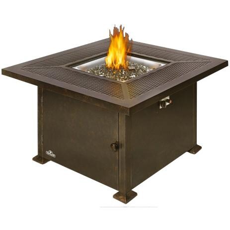 43-Inch Patioflame Madrid Fire Table With Glass Embers By Napoleon - Square - View 2 thumbnail