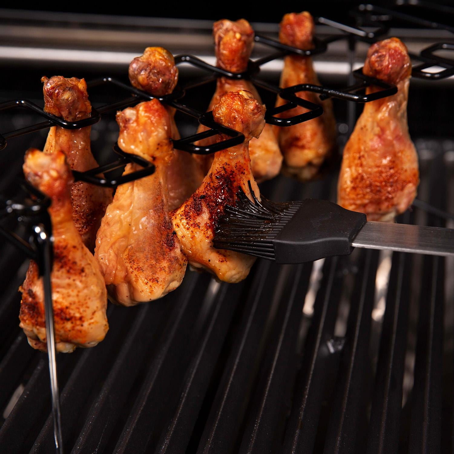 GrillPro Non-Stick Wing Rack w/ Chrome Legs : BBQGuys