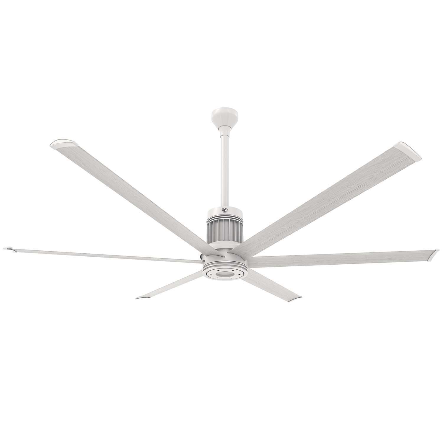 Big Ass Fans 84-Inch i6 Ceiling Fan Universal Mount W/24-Inch Ext Tube & LED in Driftwood - MK-I61-071906A729F772I24S2