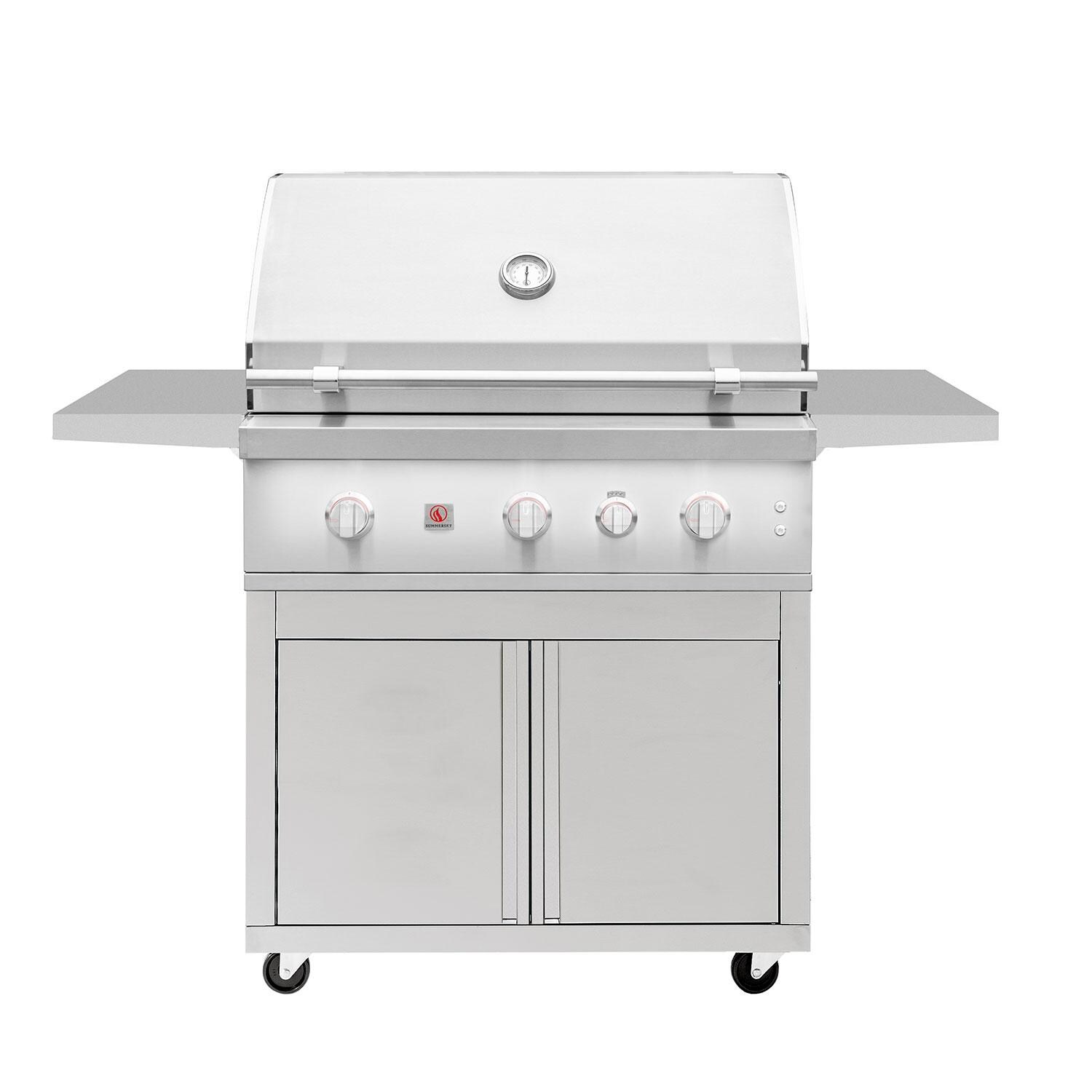Summerset Quest 36-in 2 Burner Freestanding Propane Grill w/ Rear Infrared Burner, Rotisserie Kit, & Drop-In Griddle Plate - Display - White Background thumbnail