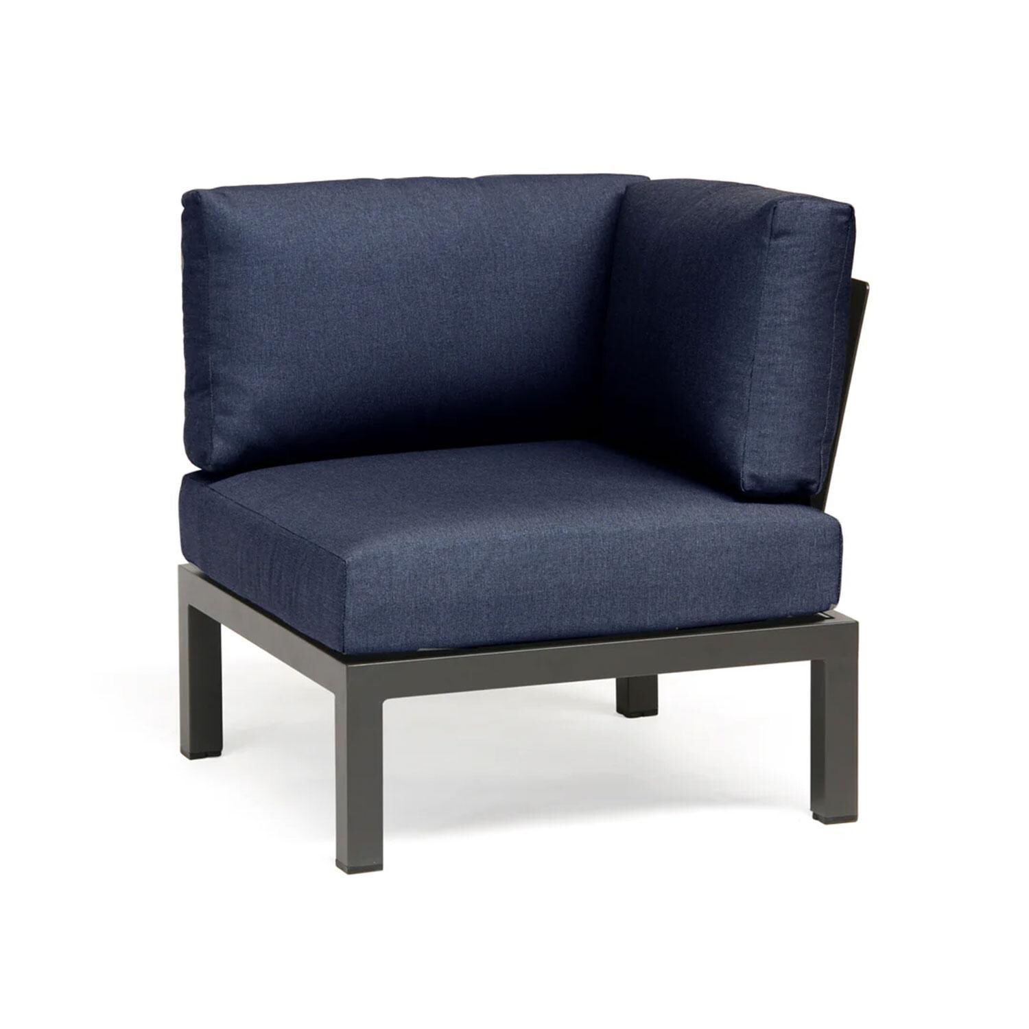 Elba 6 Pc Aluminum/Teak Corner Seating Set in Spectrum Indigo By KETTLER - Corner - White Background thumbnail