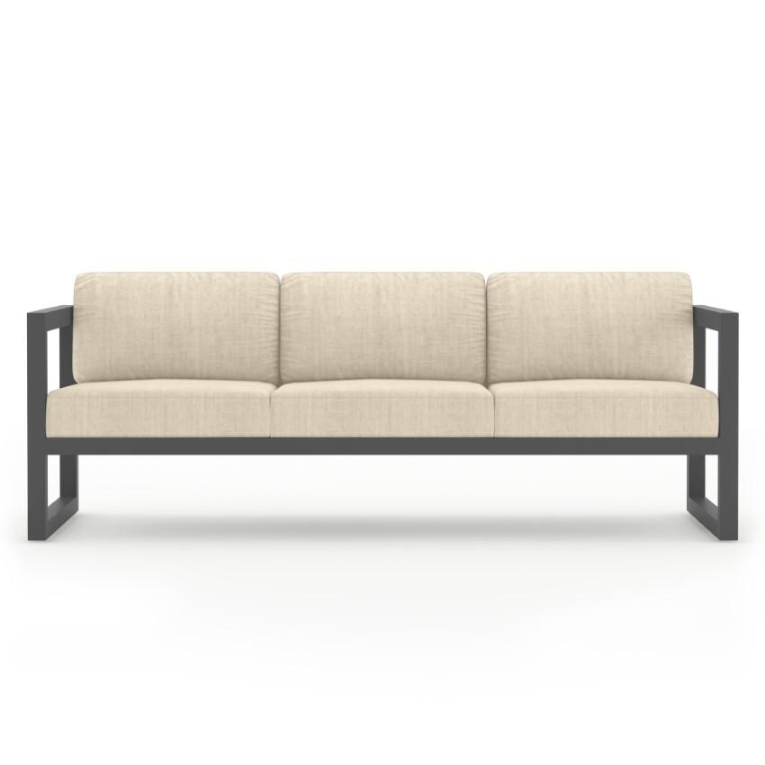 Misty Cove 2 Piece Seating Set In Slate w/Canvas Flax Cushions by Lakeview - Sofa - White Background thumbnail