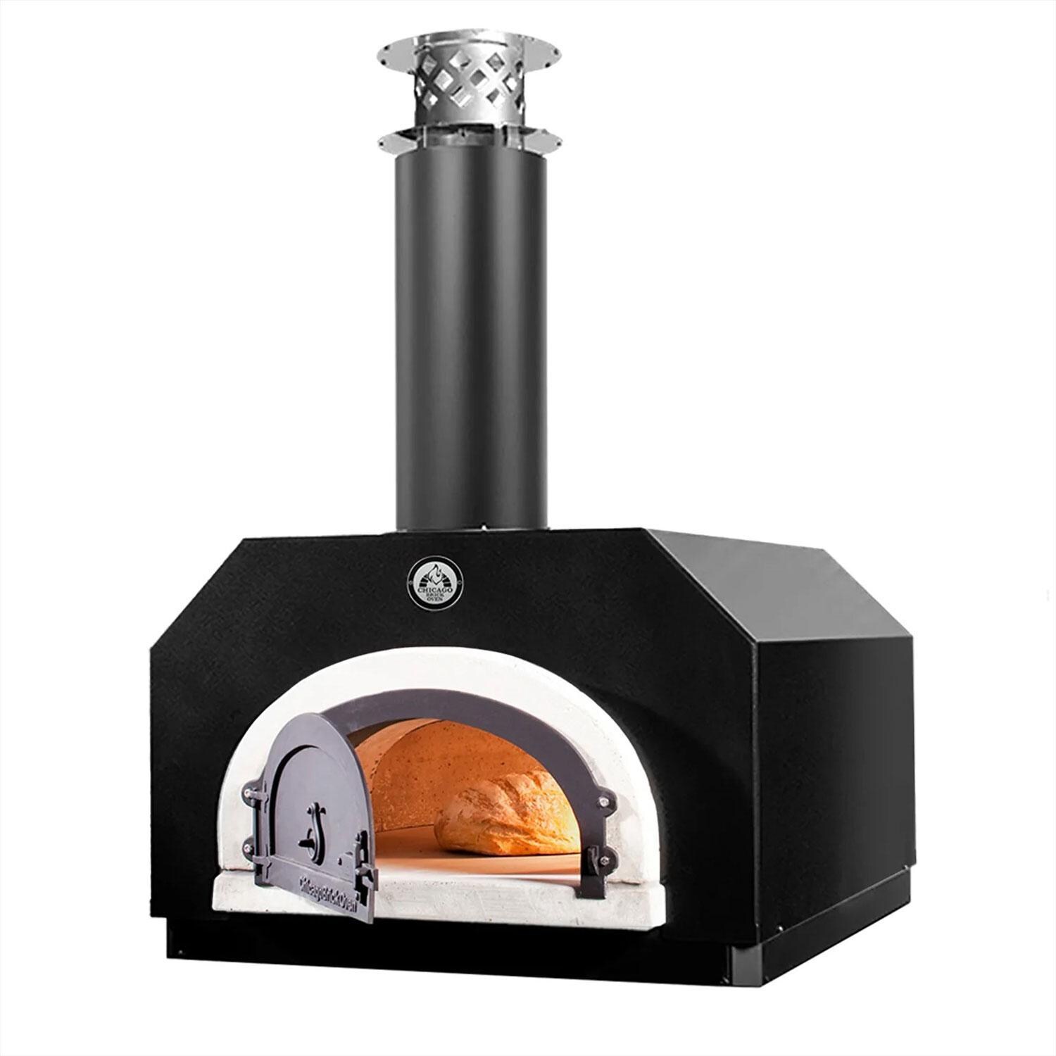 Chicago Brick Oven CBO-O-CT-750-SB Countertop (Pre-Assembled) with Metal Insulating Hood - Black - Display - White Background thumbnail