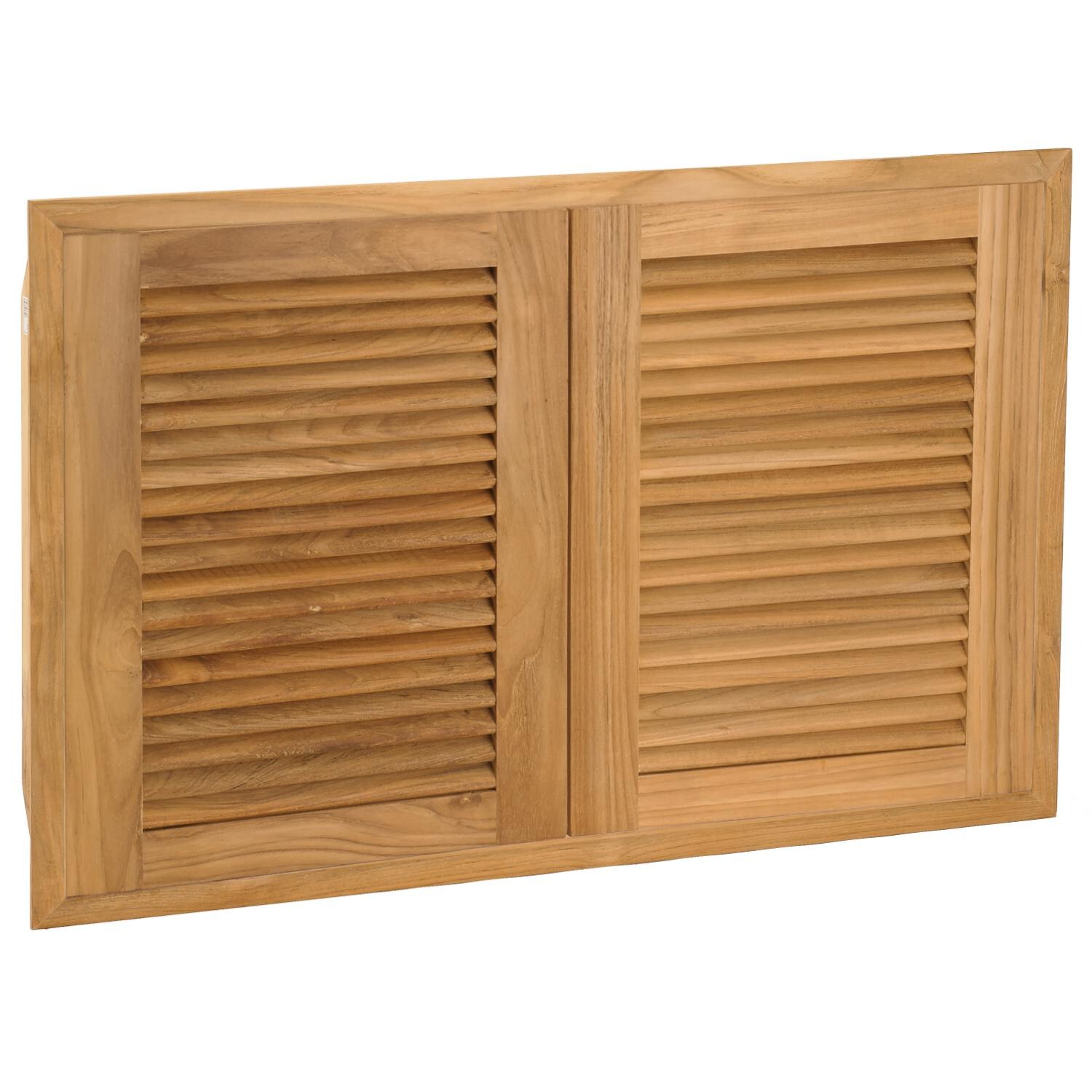 Pacific Teak Louvered 34-Inch Teak Wood Double Access Door - AD2-34L