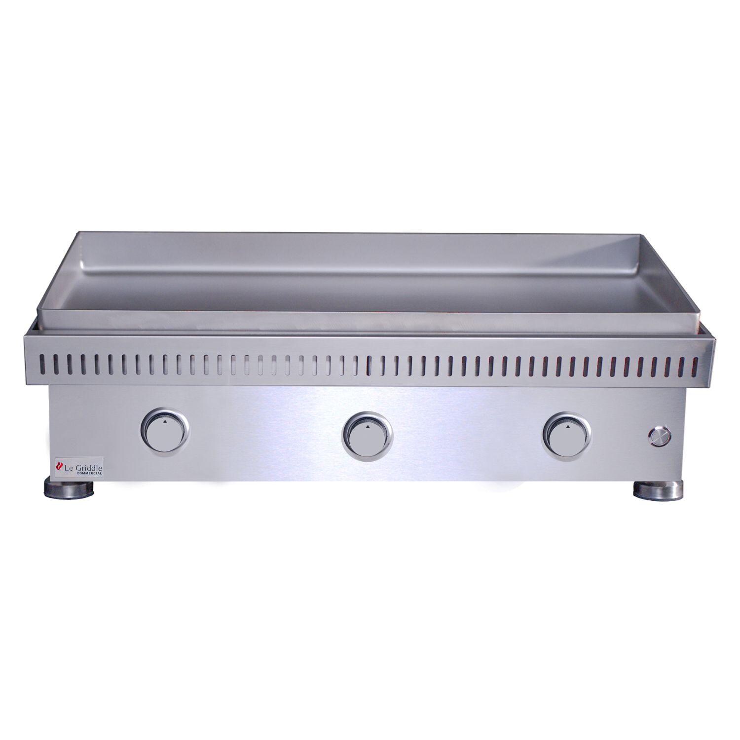 Le Griddle Commercial Series 105 3 Burner Built-In Propane Flat Top Grill w/ 6mm Plate - White Background thumbnail