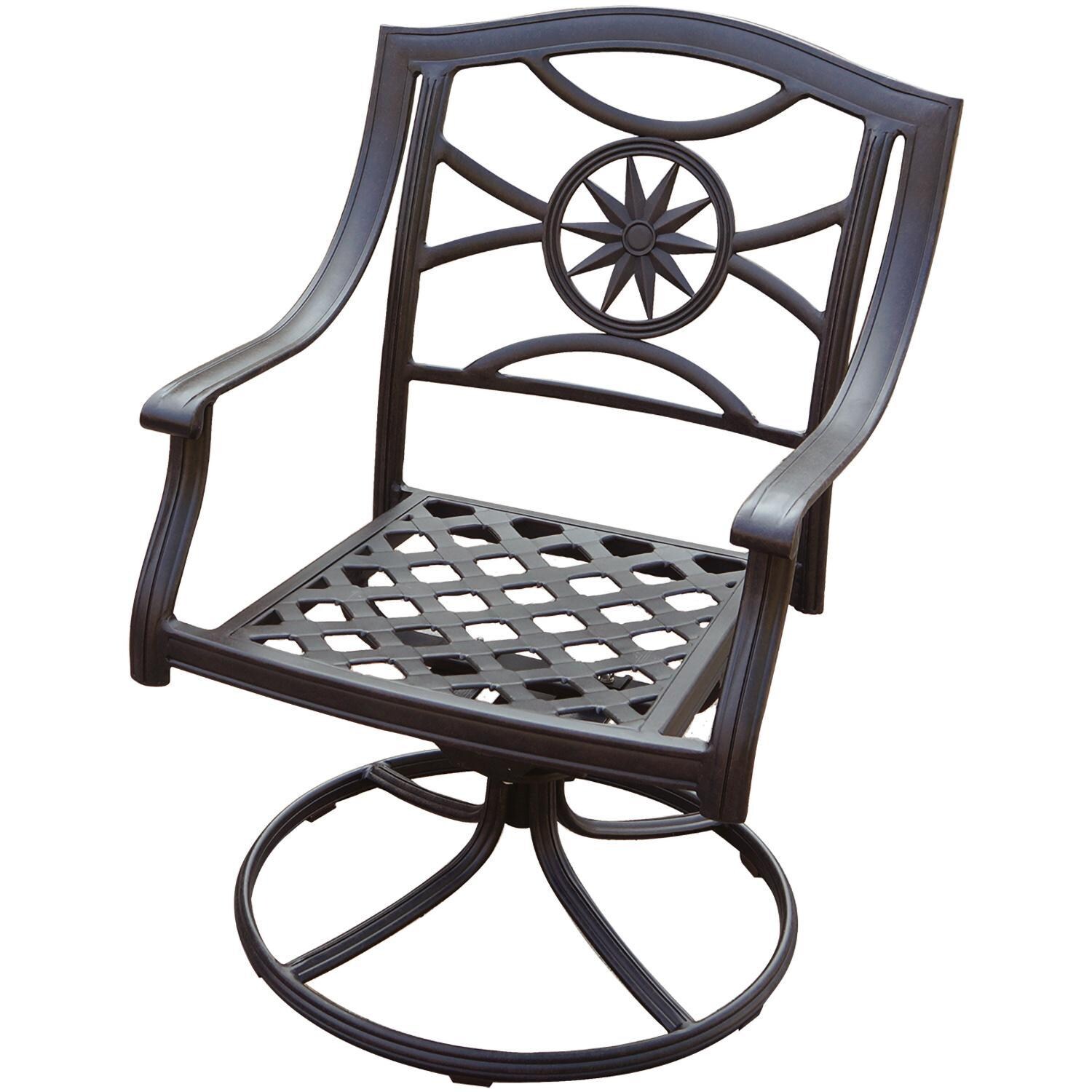 Darlee Ten Star 3-Piece Patio Conversation Set with Cushions and 24 Inch Round End Table - Chair - White Background thumbnail