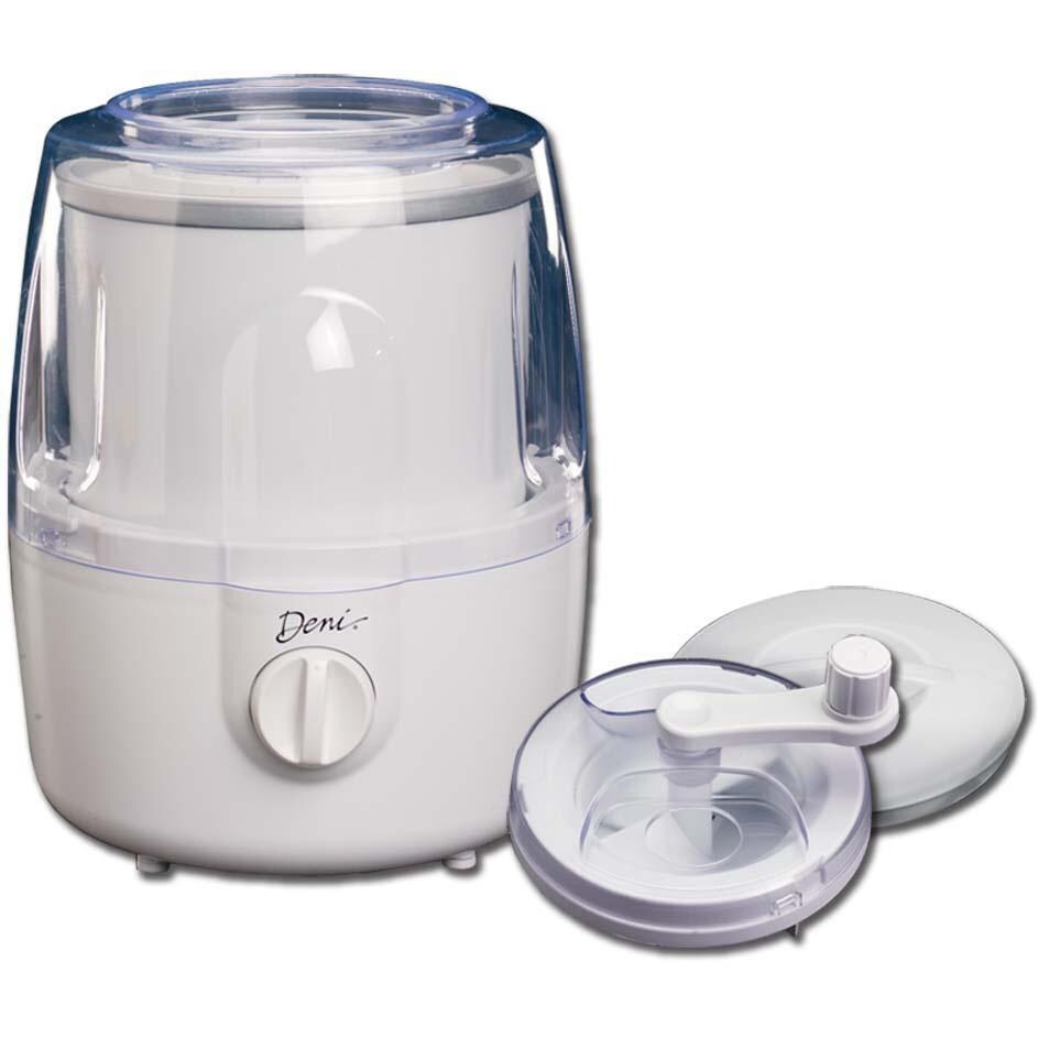 Deni Automatic Ice Cream Maker W/ Candy Crusher White BBQGuys