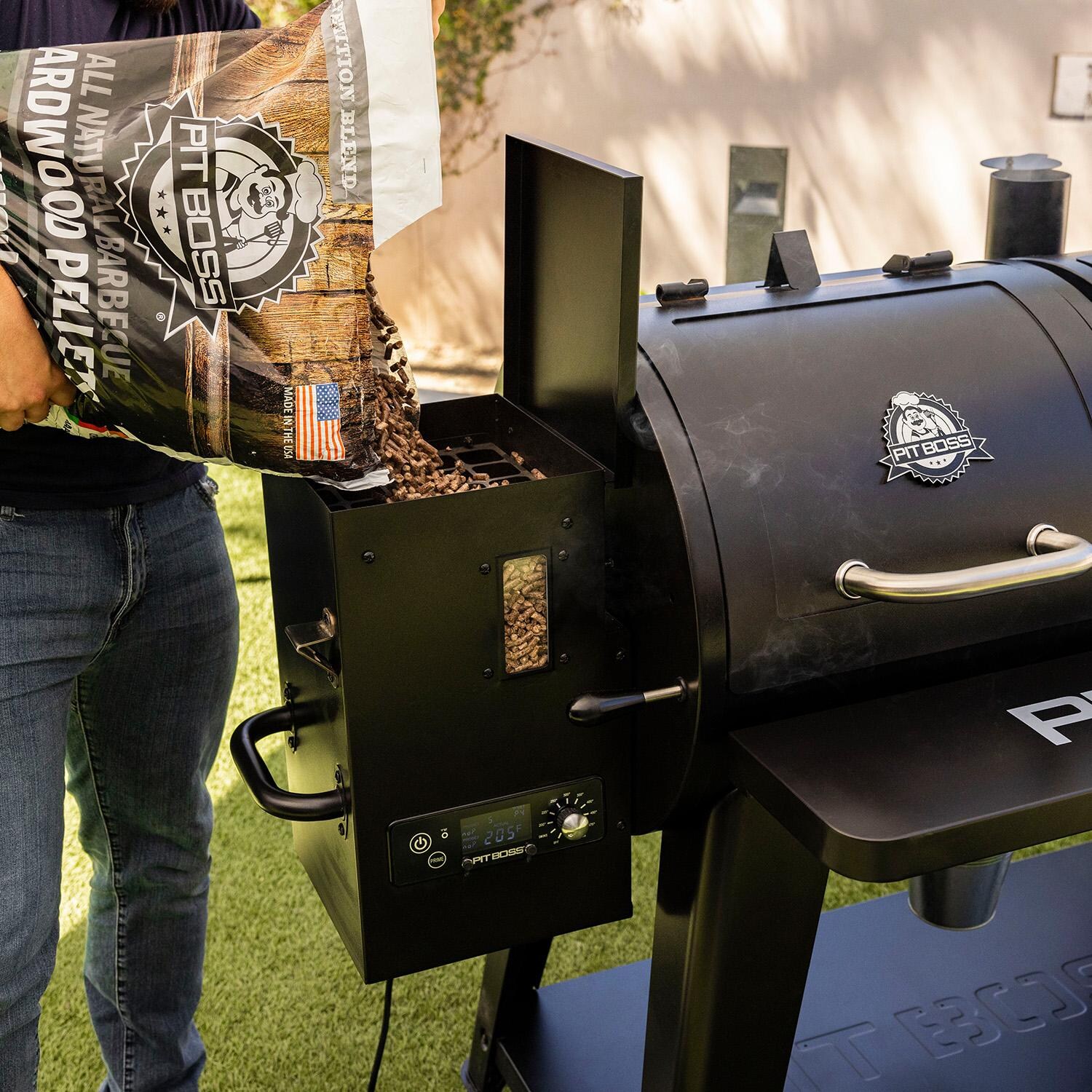 Pit Boss 11013 Charcoal/Pellet Combo Grill - Loading Hopper - Detail