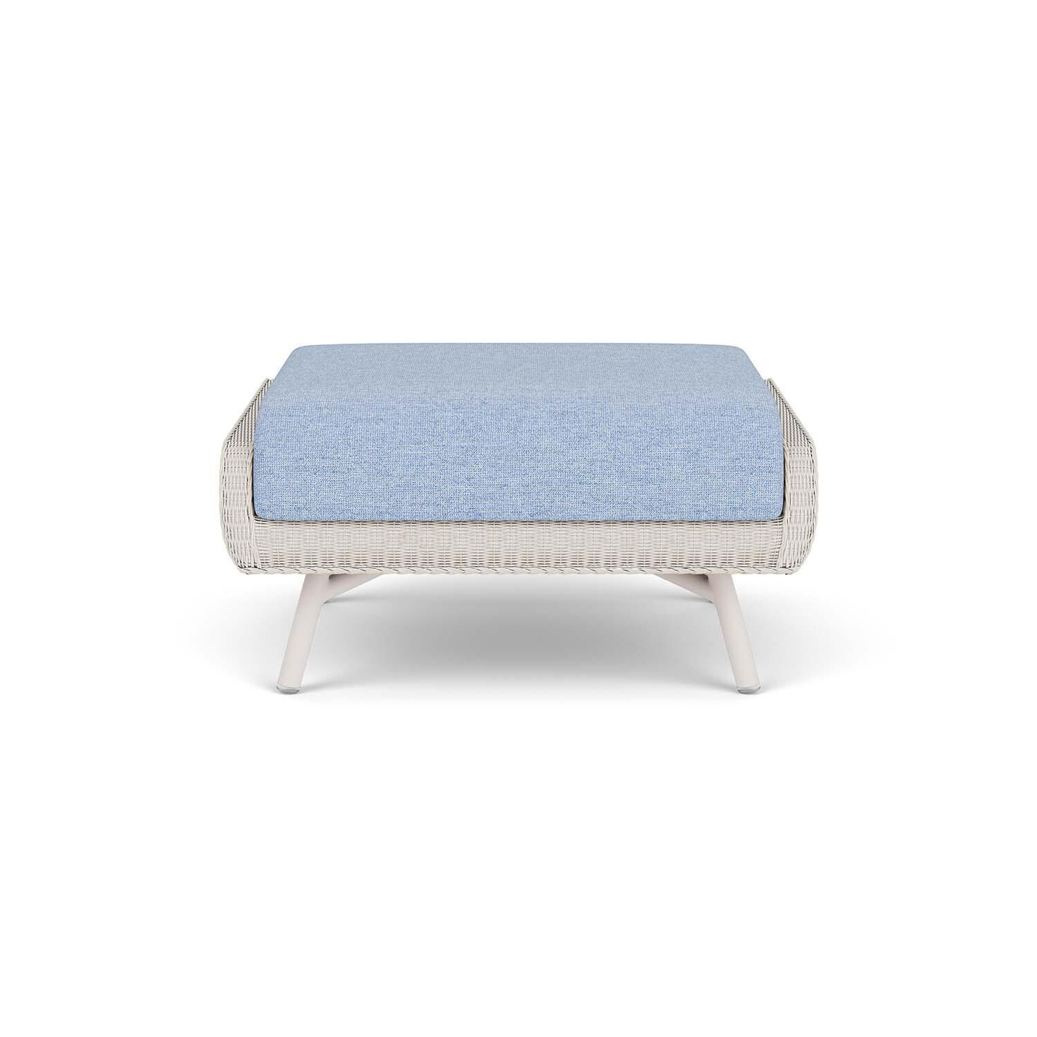 Lloyd Flanders Essence Ottoman W/Demo Skyway Fabric - Antique White Finish thumbnail