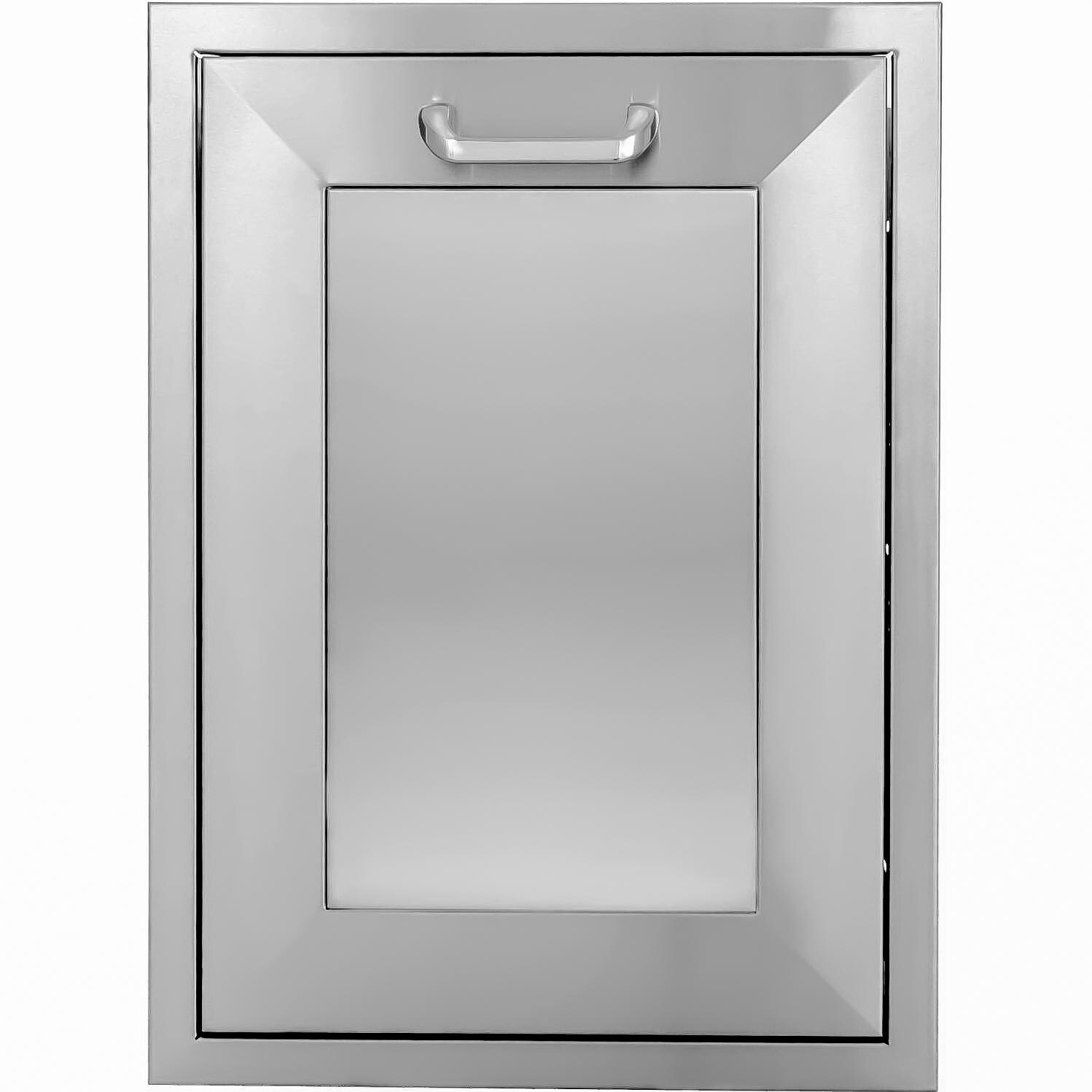BBQGuys.com Kingston Panel Series 20-Inch Roll-Out Stainless Steel Trash Bin thumbnail