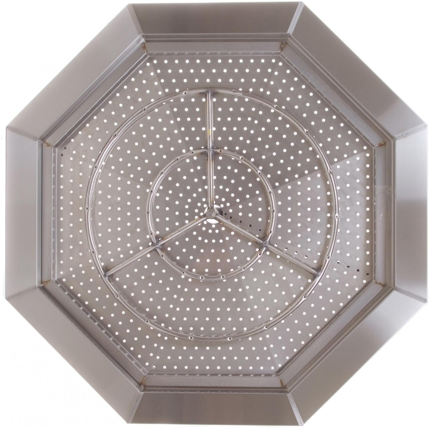 Lakeview Outdoor Designs 42-Inch Stainless Steel Octagon Fire Pit - Top View thumbnail