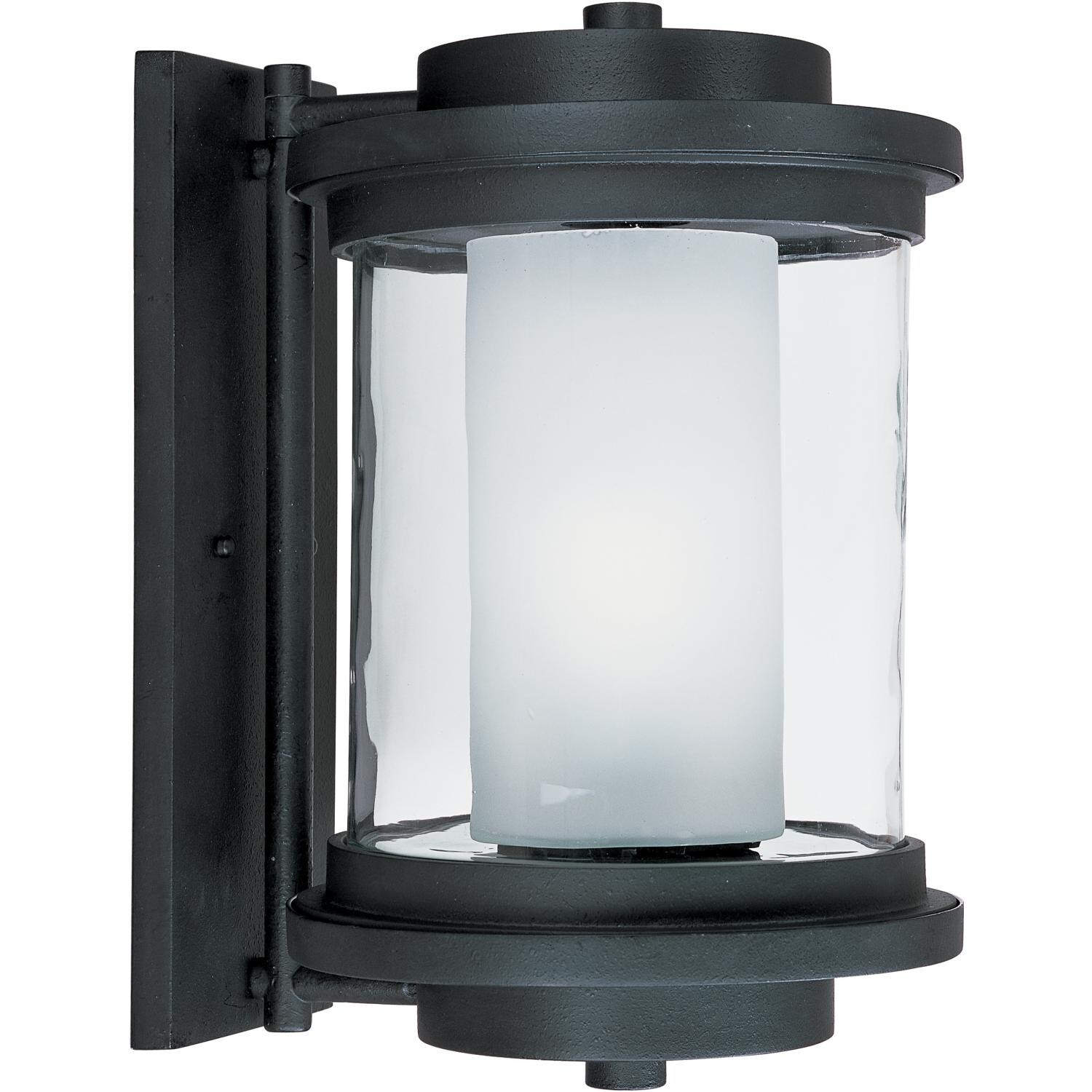 Maxim Lighthouse One Light 15-Inch Outdoor Wall Light - Anthracite - 5866CLFTAR image