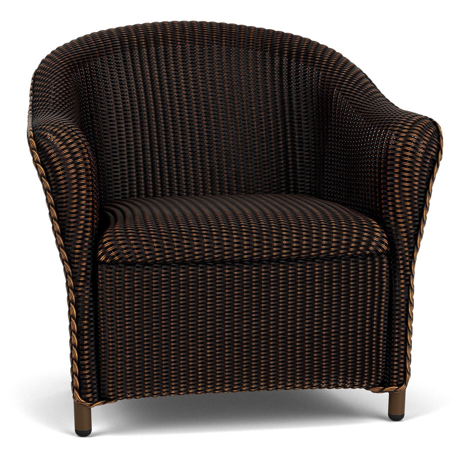 Lloyd Flanders Reflections 4-Piece Seating Set W/ Ottoman & End Table in Mink Finish - Lounge Chair Angled thumbnail