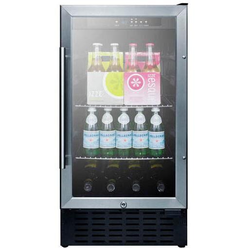 Summit 2.7 Cu. Ft. Built-In / Freestanding Beverage Refrigerator - SCR1841B - Stocked View thumbnail