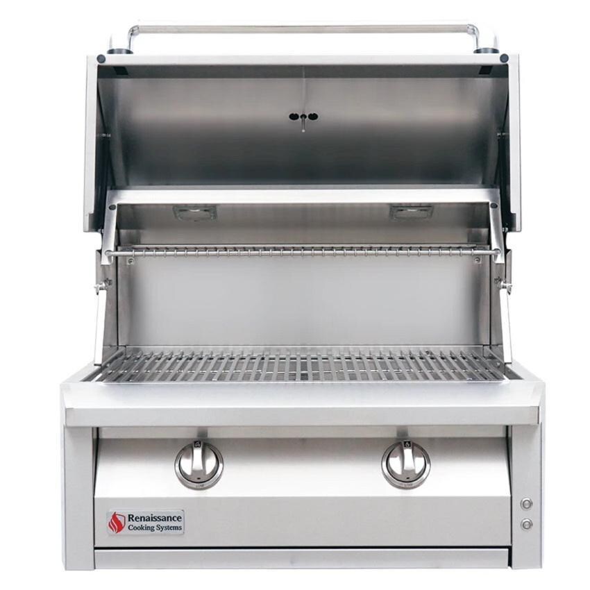 American Renaissance Grill by RCS ARG30 LP 30-Inch 2-Burner Built-In Propane Gas Grill - Open thumbnail