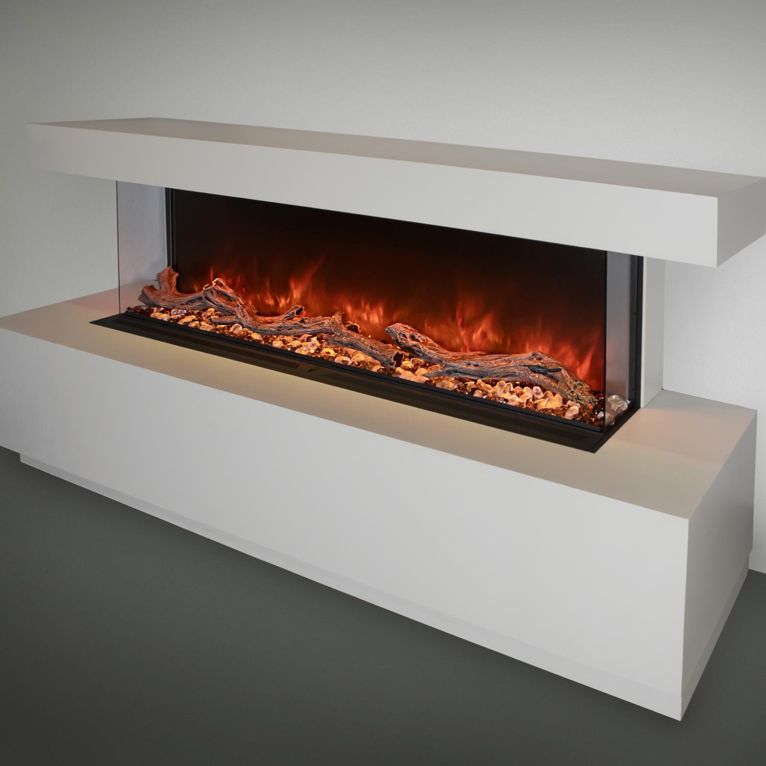 Modern Flames LPM-5616 56-Inch Landscape Pro Multi Built-In/ Wall Mount Electric Fireplace - Floor Cabinet Installation thumbnail