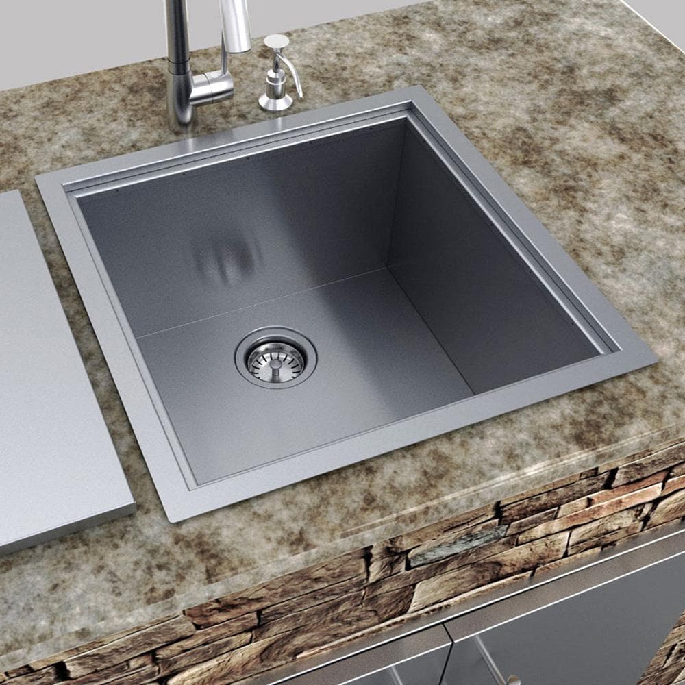 Sunstone B-SK20 Over/Under 20 X 20 X 12-Inch Height Single Basin Sink W/Cover - Over Counter Installation thumbnail