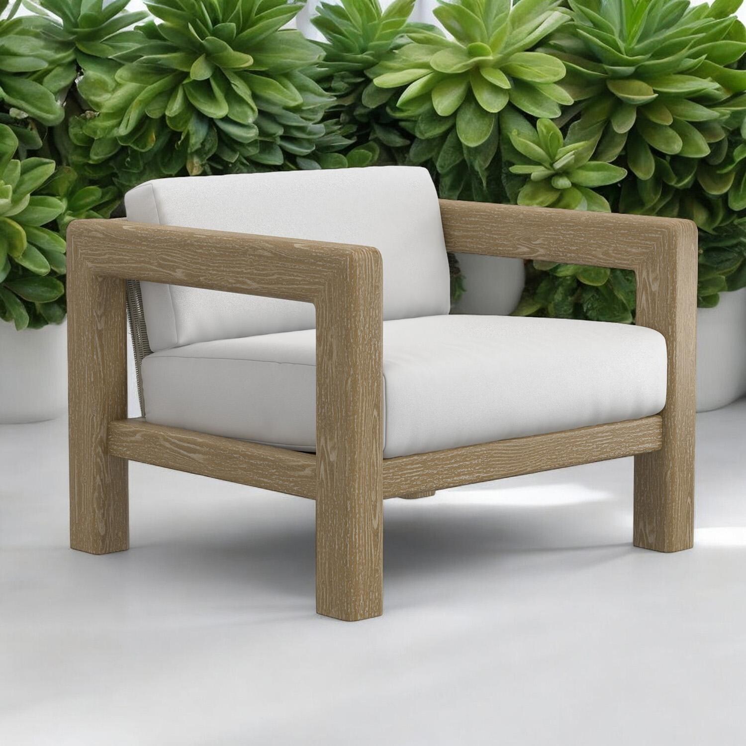 Sedona Teak Club Chair in Canvas Canvas by Sunset West