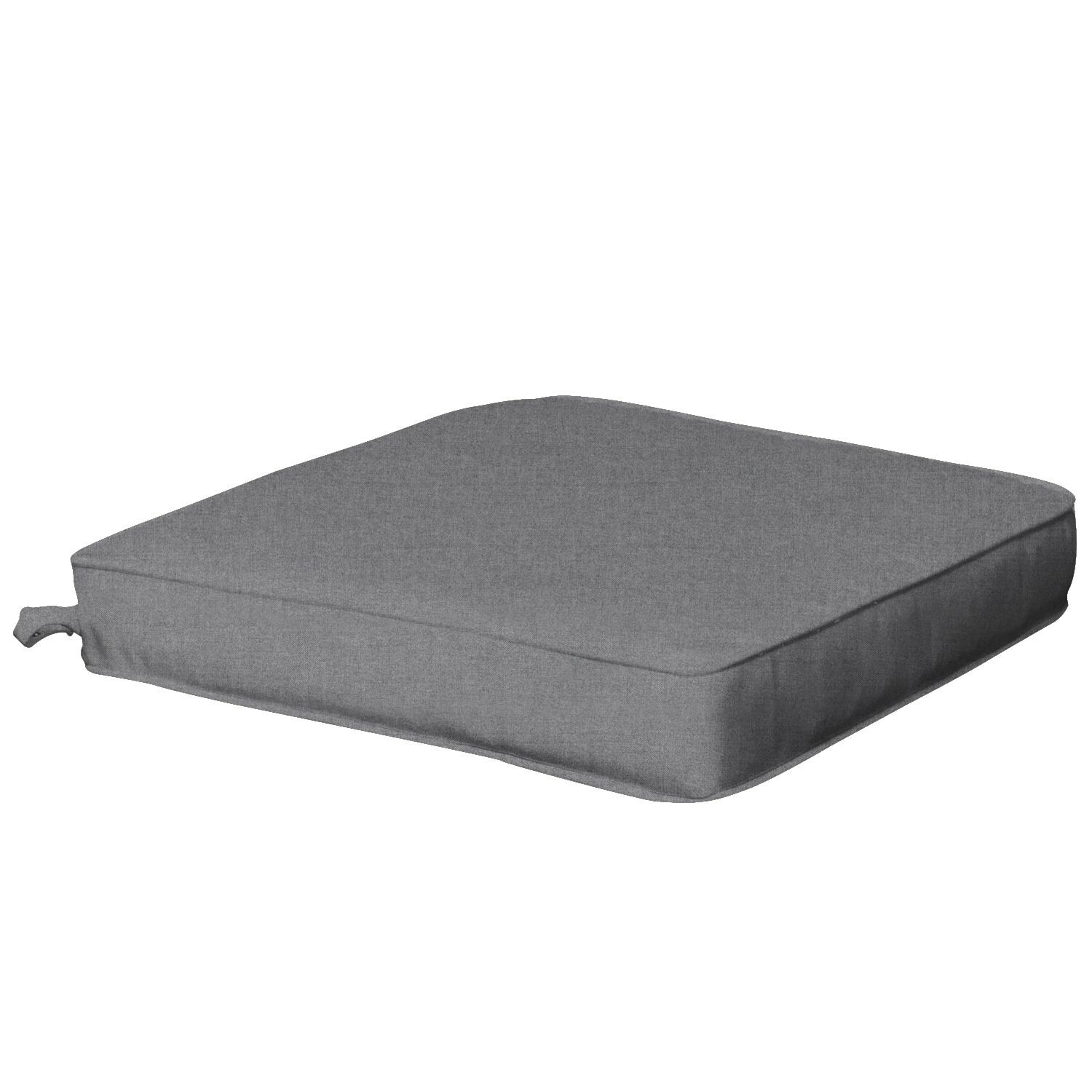 Sunbrella Cast Slate Large Outdoor Replacement Seat Cushion W/ Piping By UltimatePatio.com thumbnail