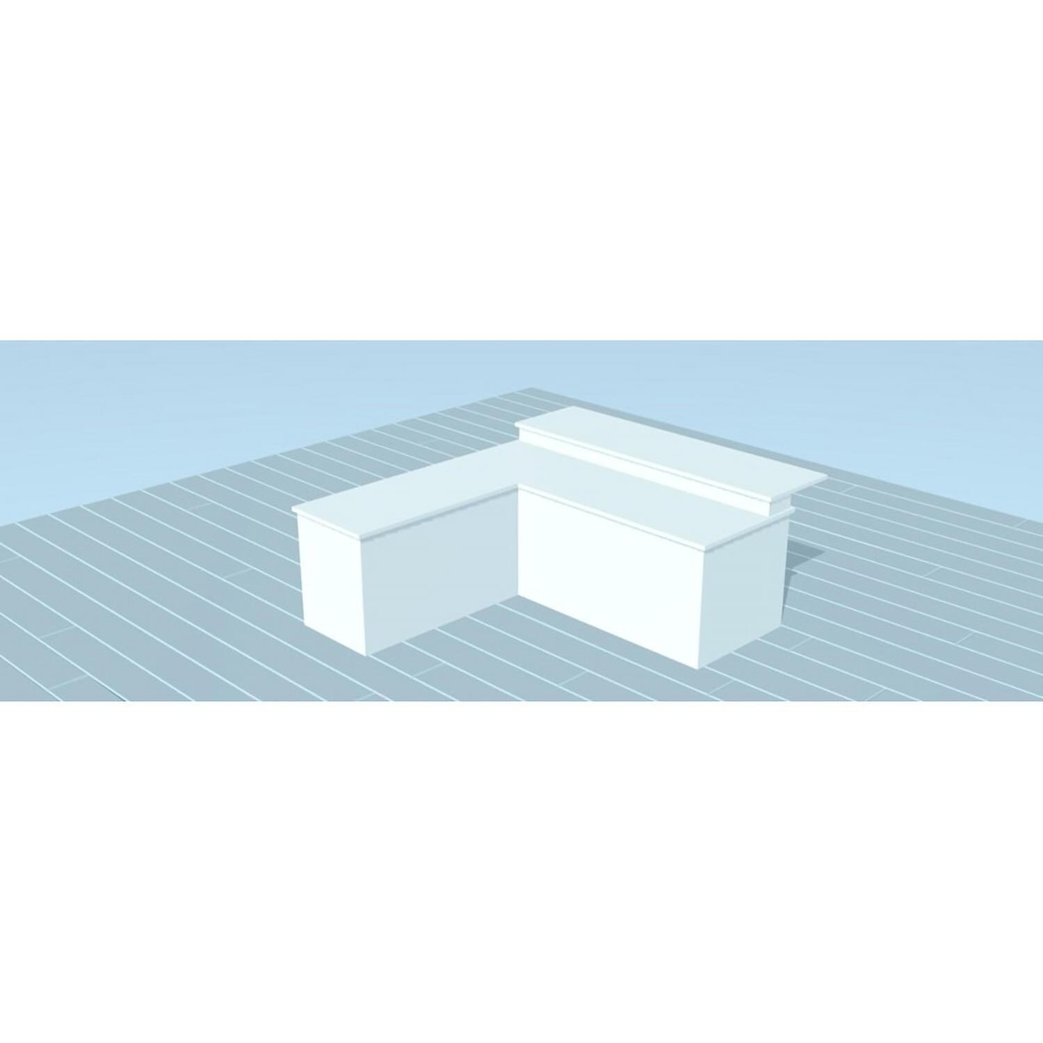 Pro-Fit PRODIY88BL DIY PRO 8' x 8' Unfinished Island w/8' Bar - Rendered Image 1 - White Background thumbnail