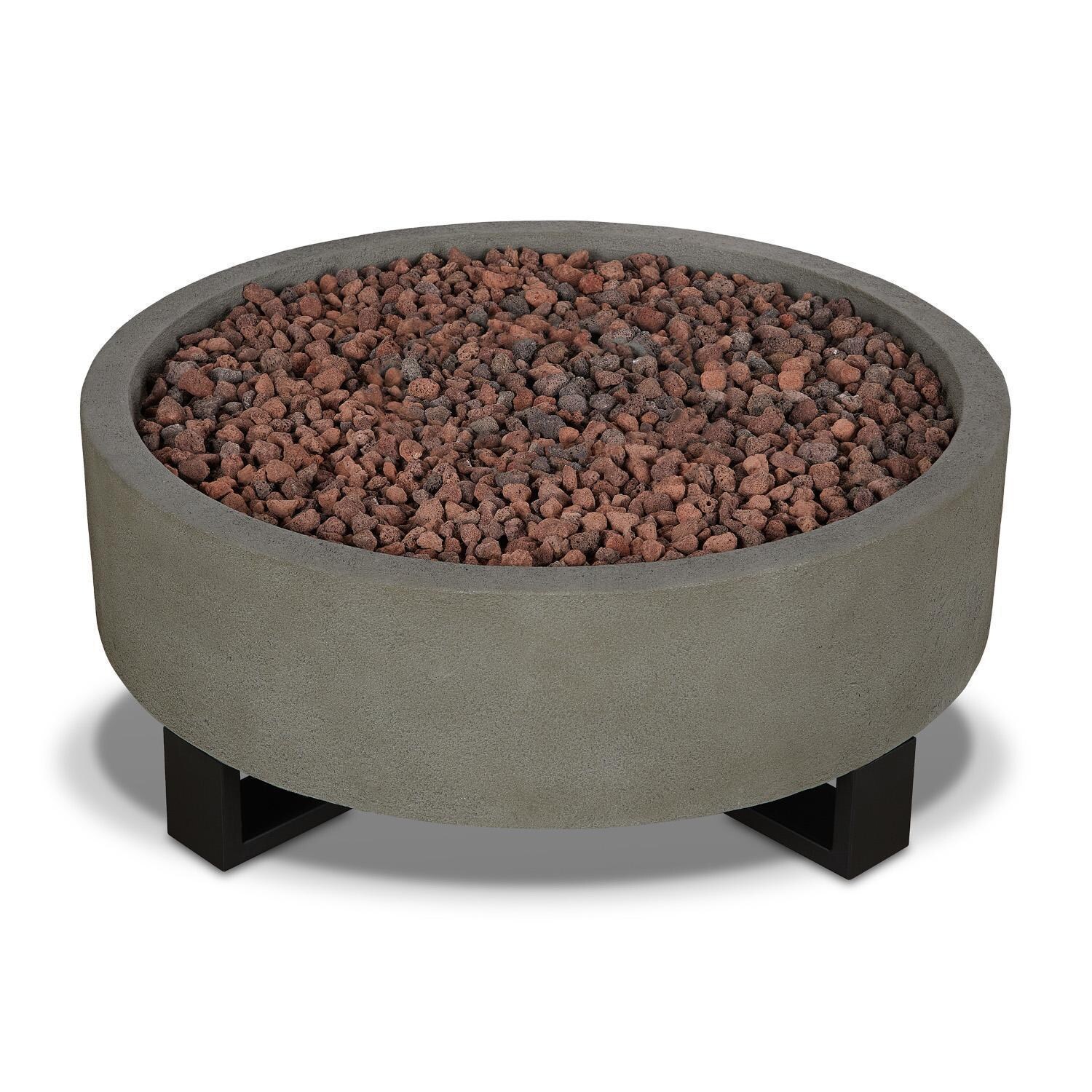 Lakeview Outdoor Designs SC-840LP-GLG Harborwood 40-Inch Round Propane Gas Fire Bowl - Top View thumbnail