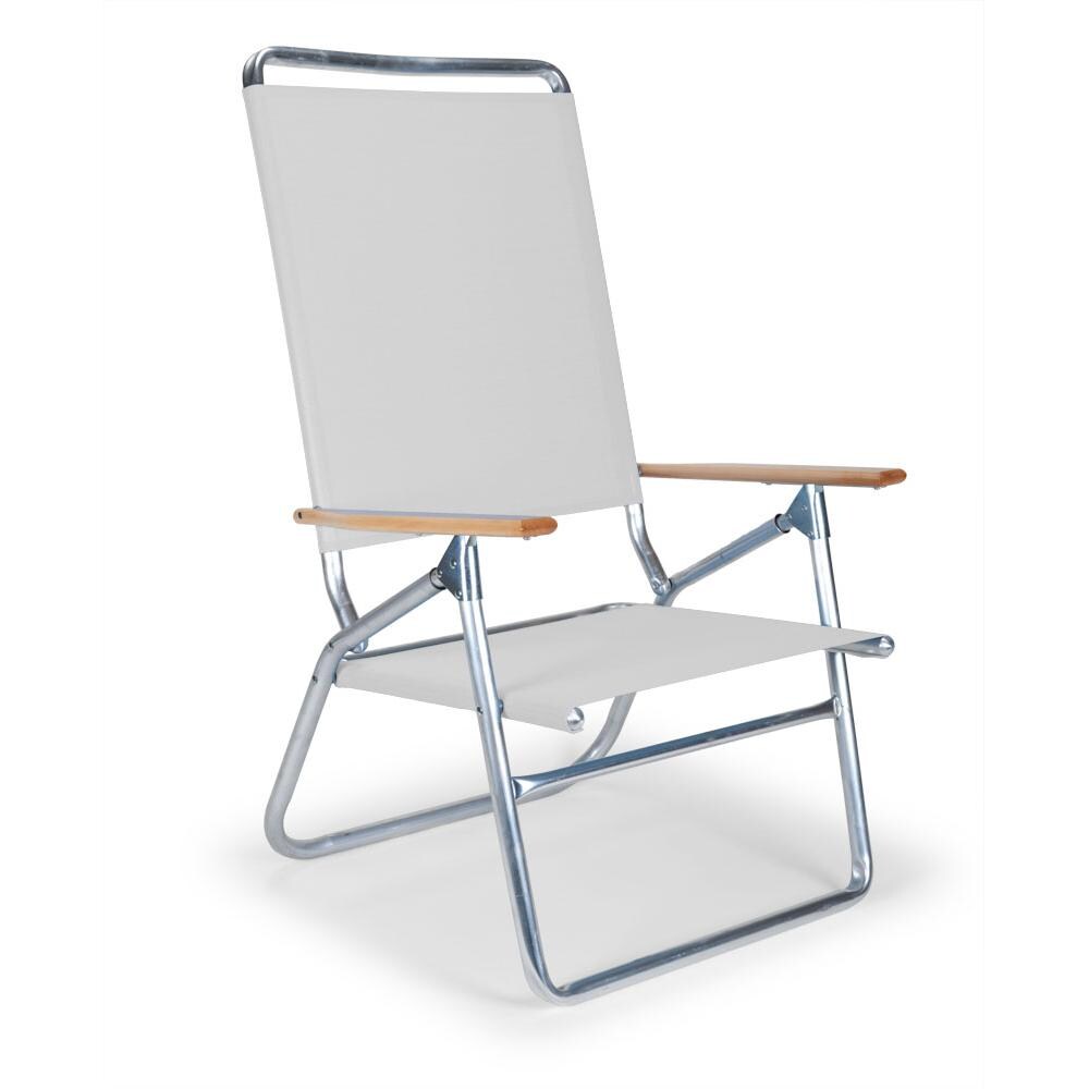 Light N Easy High Boy Folding Aluminum Beach Chair By Telescope Casual - White