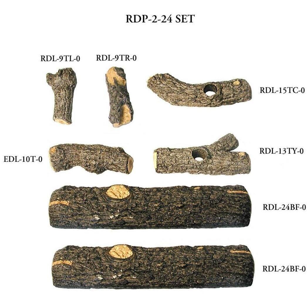 Peterson Real Fyre Golden Oak Designer Plus See-Thru 24-Inch Log Breakdown thumbnail