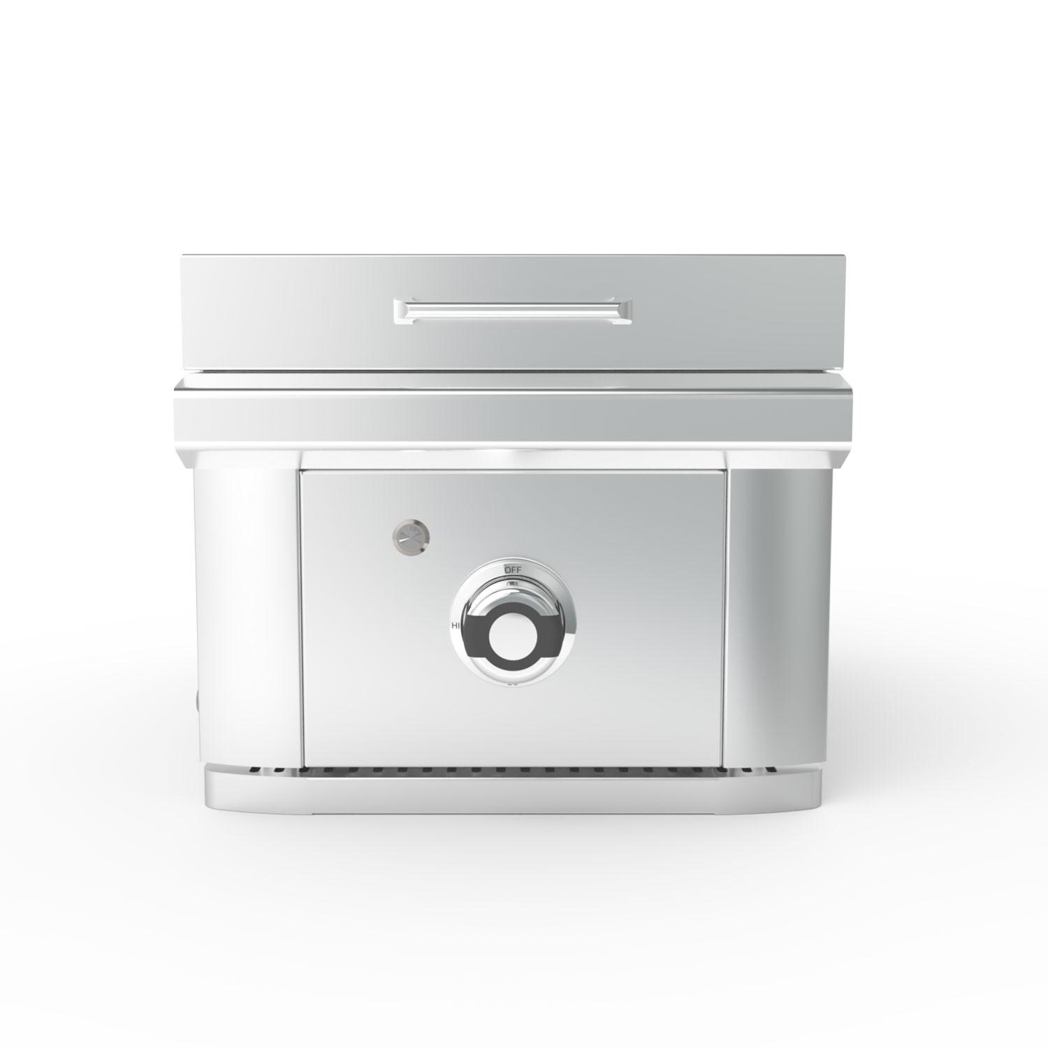 Wildfire WFSDGRD-SS-NG Ranch PRO 15 Inch 304 SS Natural Gas Side Griddle - Display - White Background thumbnail