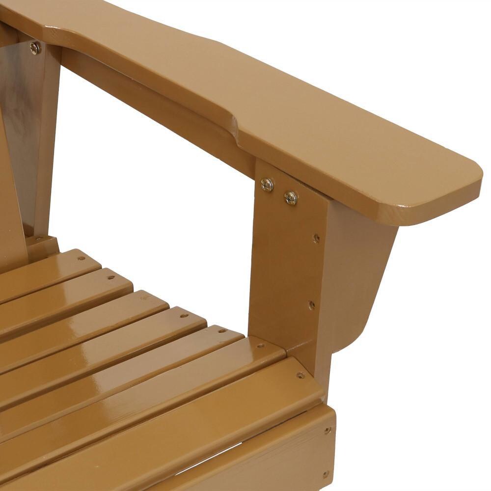 Ultimate Patio Outdoor Wooden Adirondack Rocking Chair - Arm Detail thumbnail