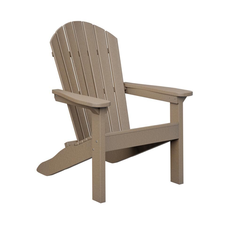 Berlin Gardens Comfo Back Stationary Adirondack Chair - Weatherwood thumbnail