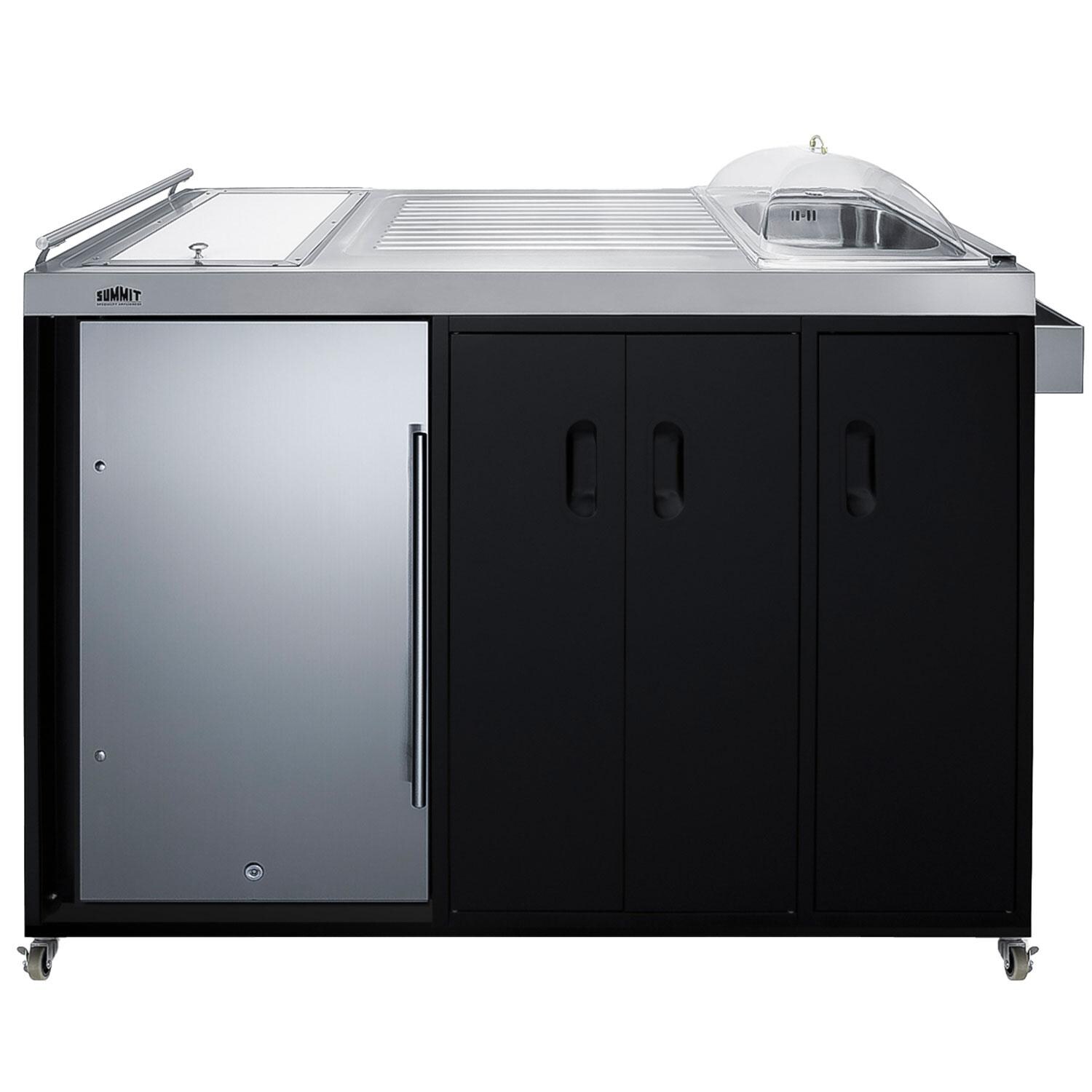 Summit CK54OSRS Outdoor Stainless Steel Weatherproof Kitchenette Refrigerator - Right Hinge - Front View thumbnail