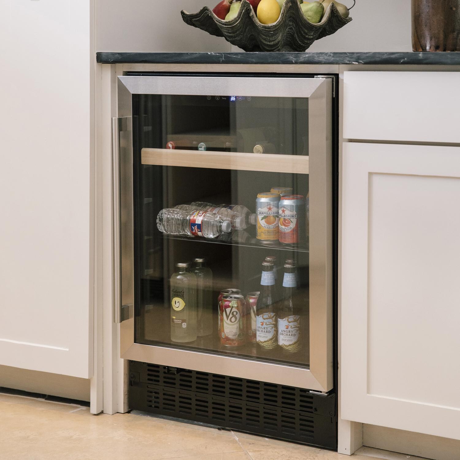 Azure 24-Inch 5.1 Cu. Ft. Beverage Center - Stainless Steel - Lifestyle View W/ Door Closed thumbnail