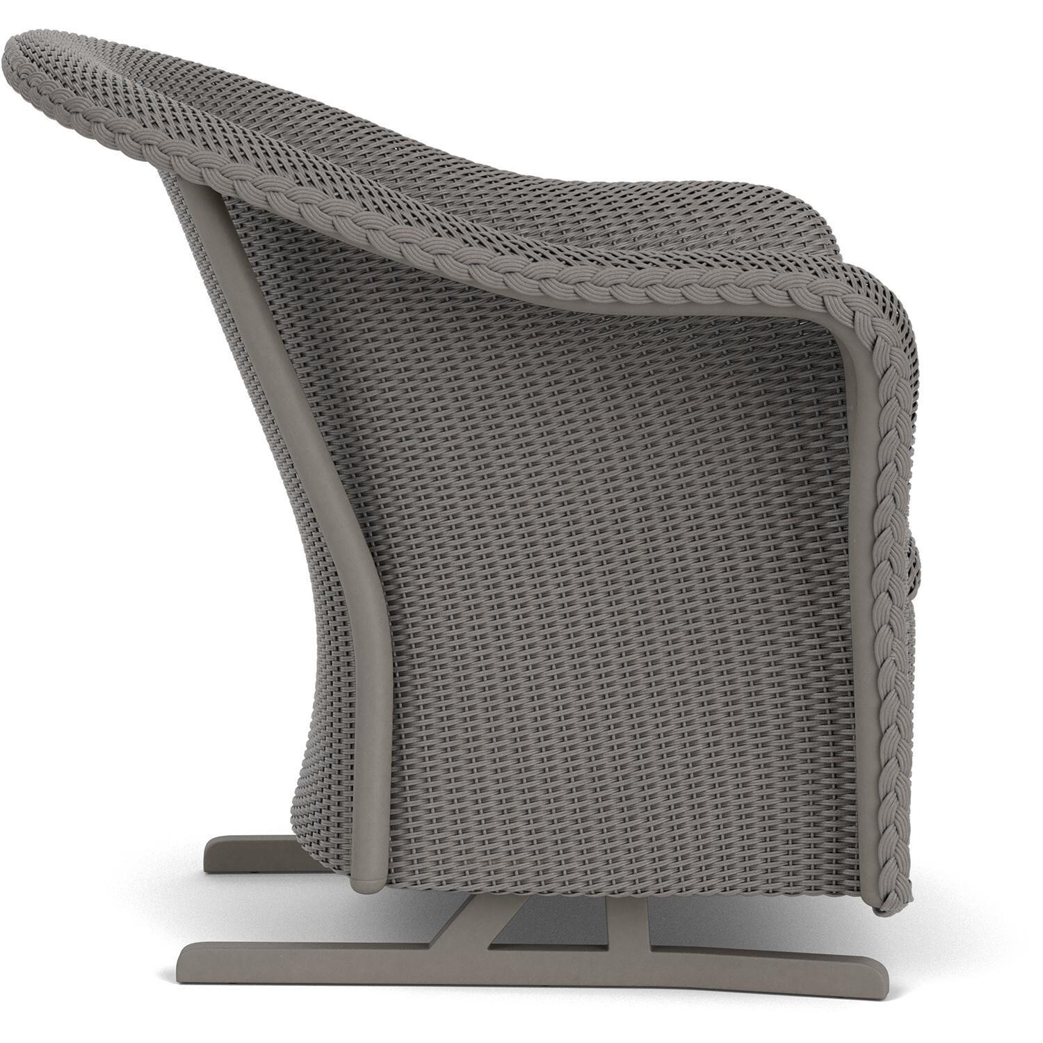 Lloyd Flanders Reflections Spring Rocker W/ Padded Seat in Pewter Finish - Side thumbnail