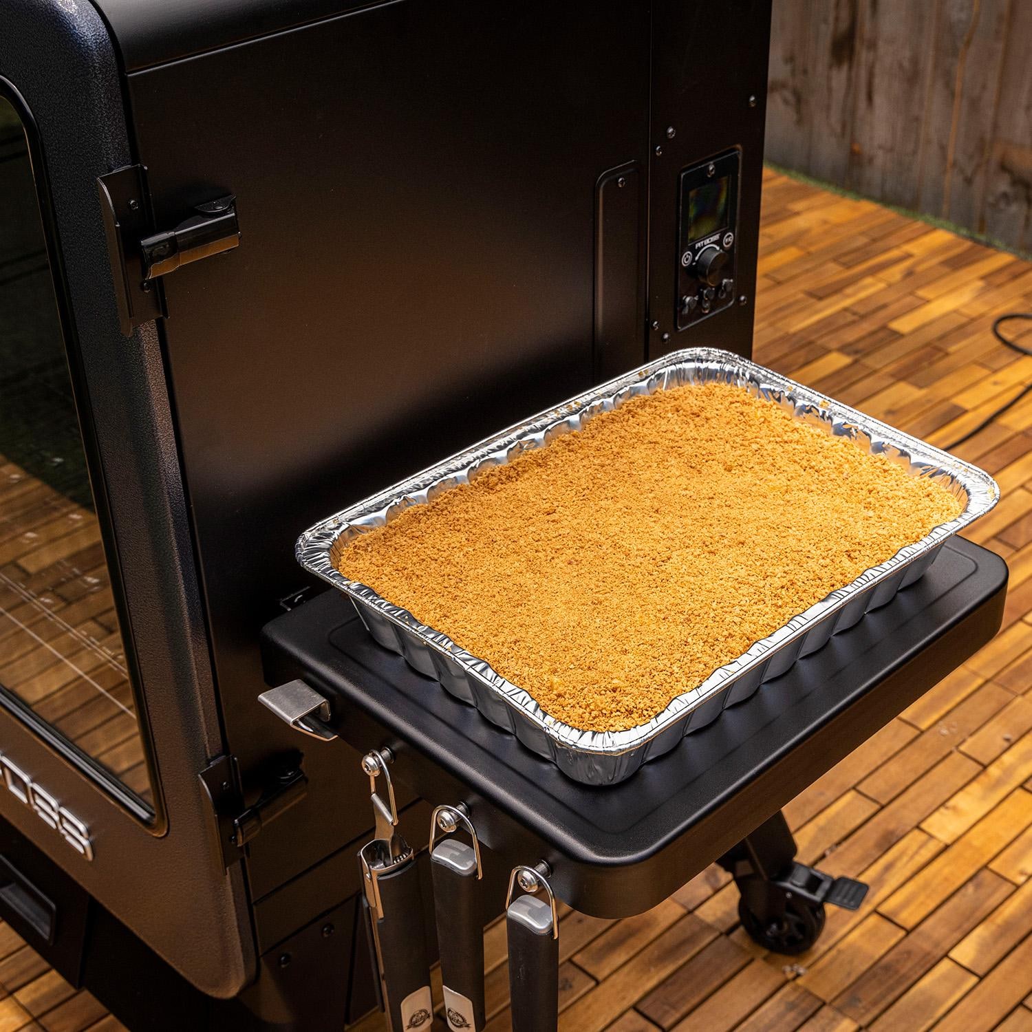 Pit Boss 11114 Navigator 3-Series Vertical Pellet Smoker - Side Shelf - Detail thumbnail